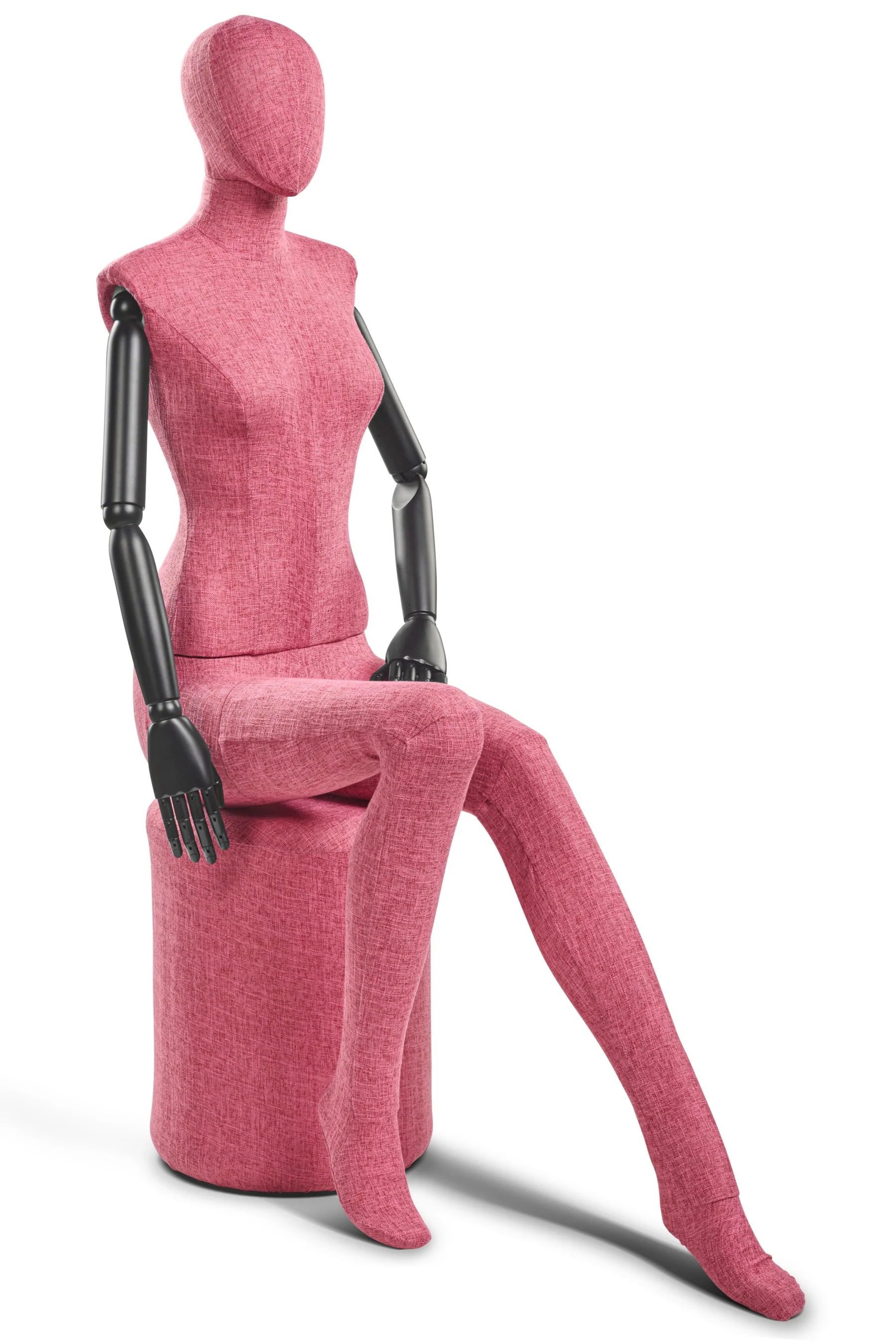 Female Fabric Wrapped Mannequin in Standing or Sitting Pose w/ Articulating Arms (WP Series) - Image 226