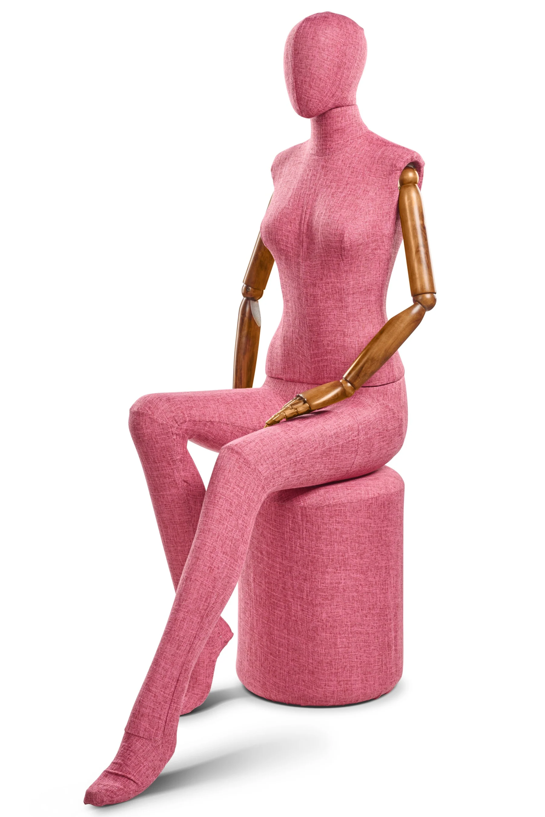 Female Fabric Wrapped Mannequin in Standing or Sitting Pose w/ Articulating Arms (WP Series) - Image 232
