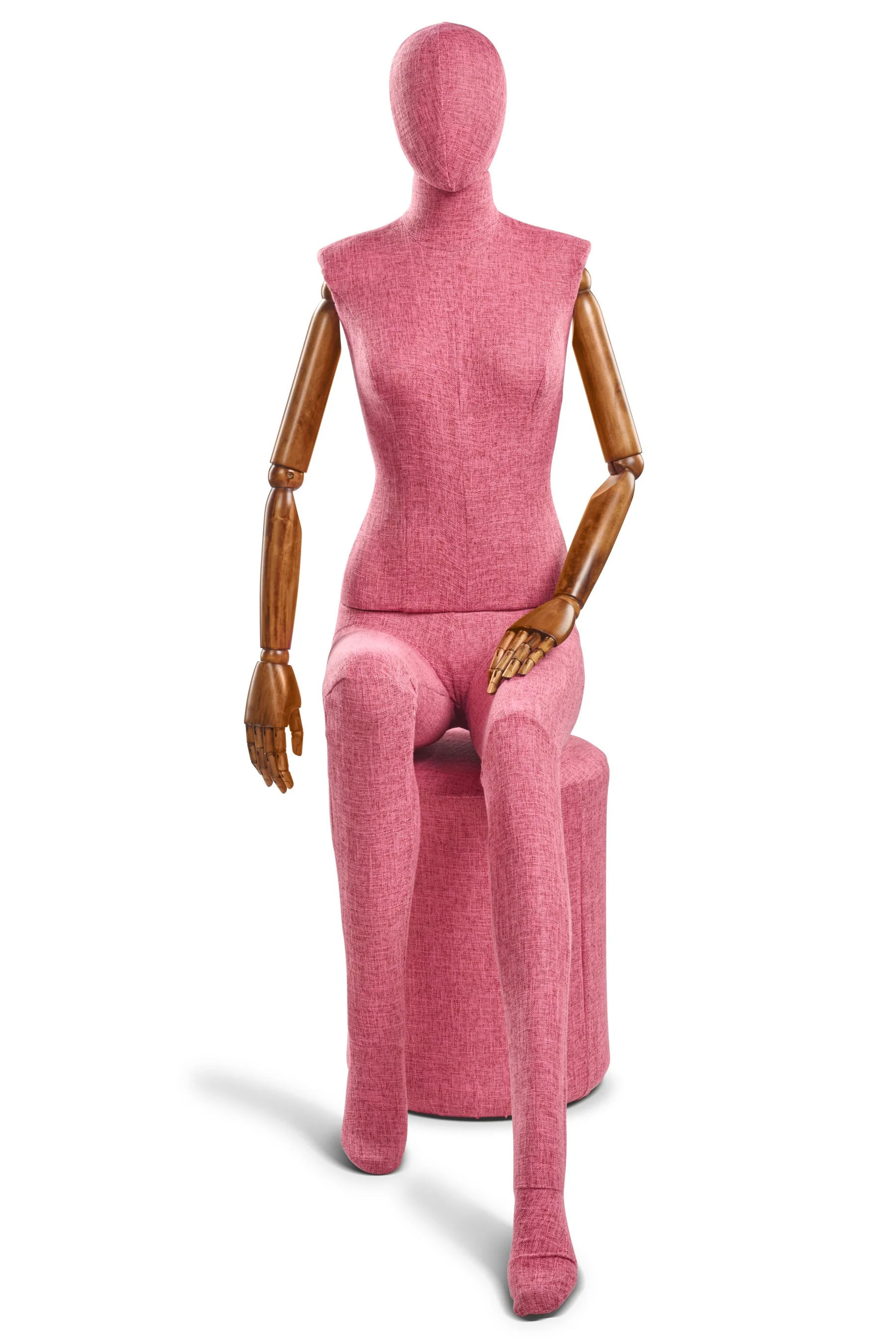 Female Fabric Wrapped Mannequin in Standing or Sitting Pose w/ Articulating Arms (WP Series) - Image 234