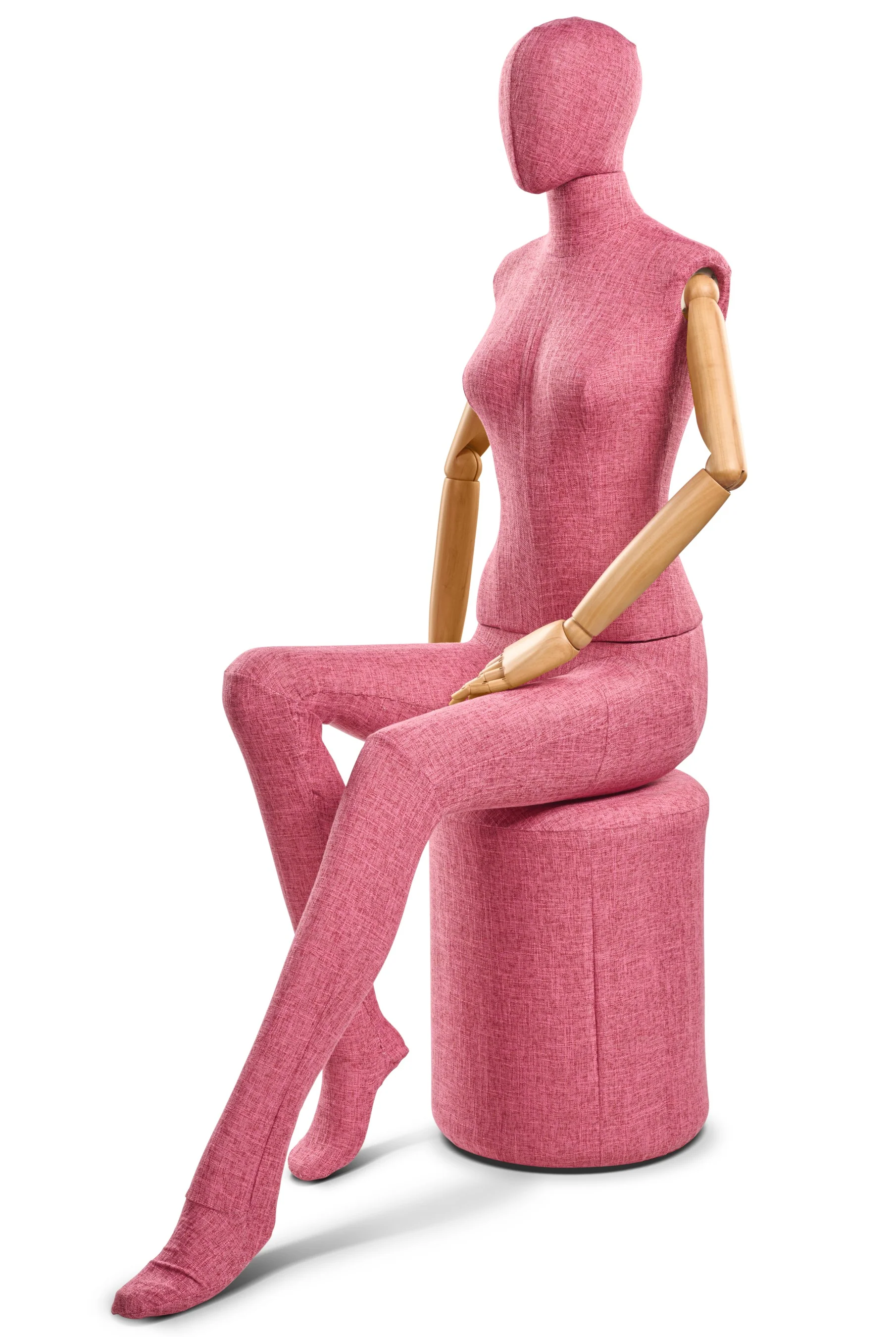 Female Fabric Wrapped Mannequin in Standing or Sitting Pose w/ Articulating Arms (WP Series) - Image 237