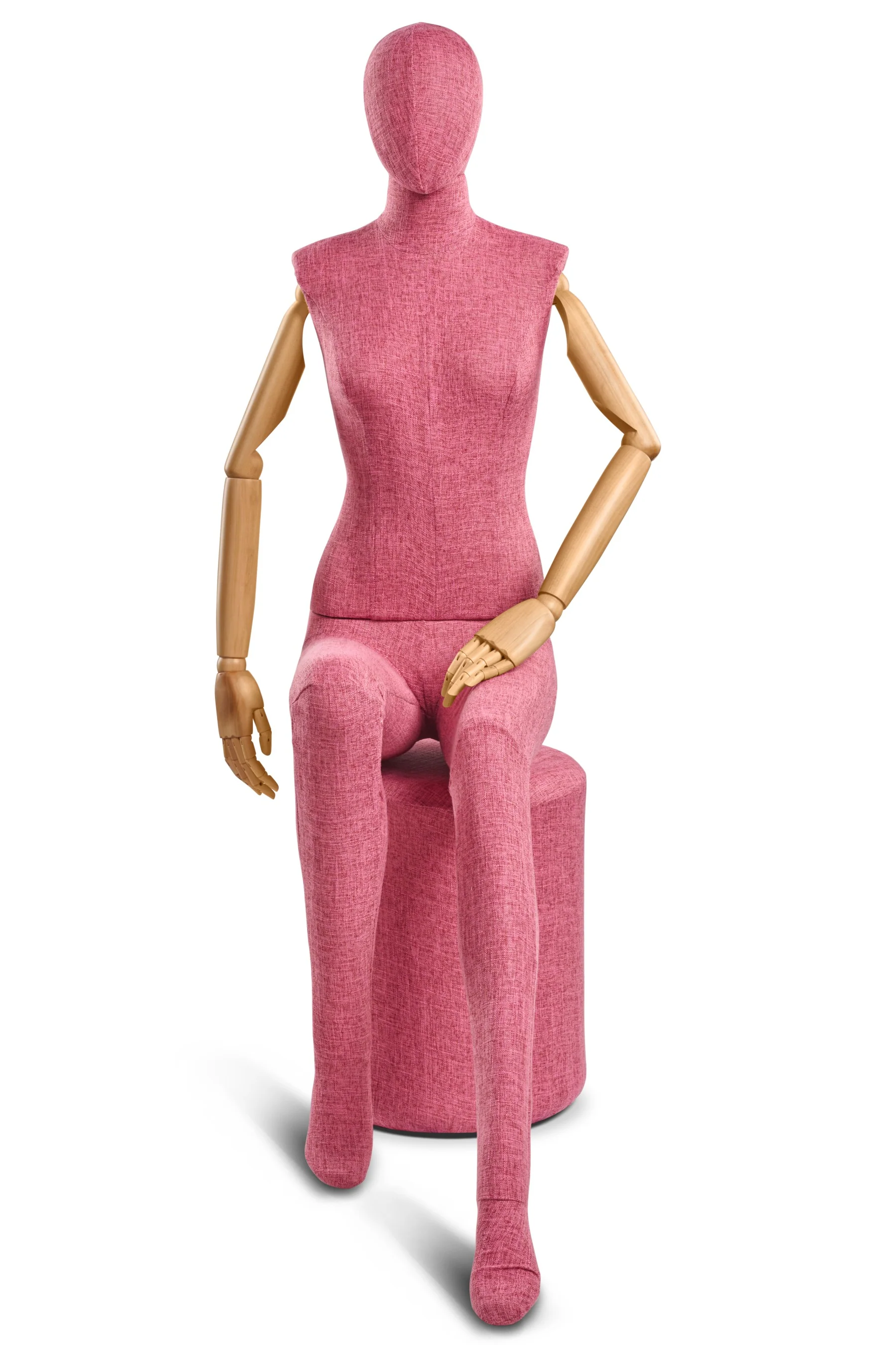 Female Fabric Wrapped Mannequin in Standing or Sitting Pose w/ Articulating Arms (WP Series) - Image 238