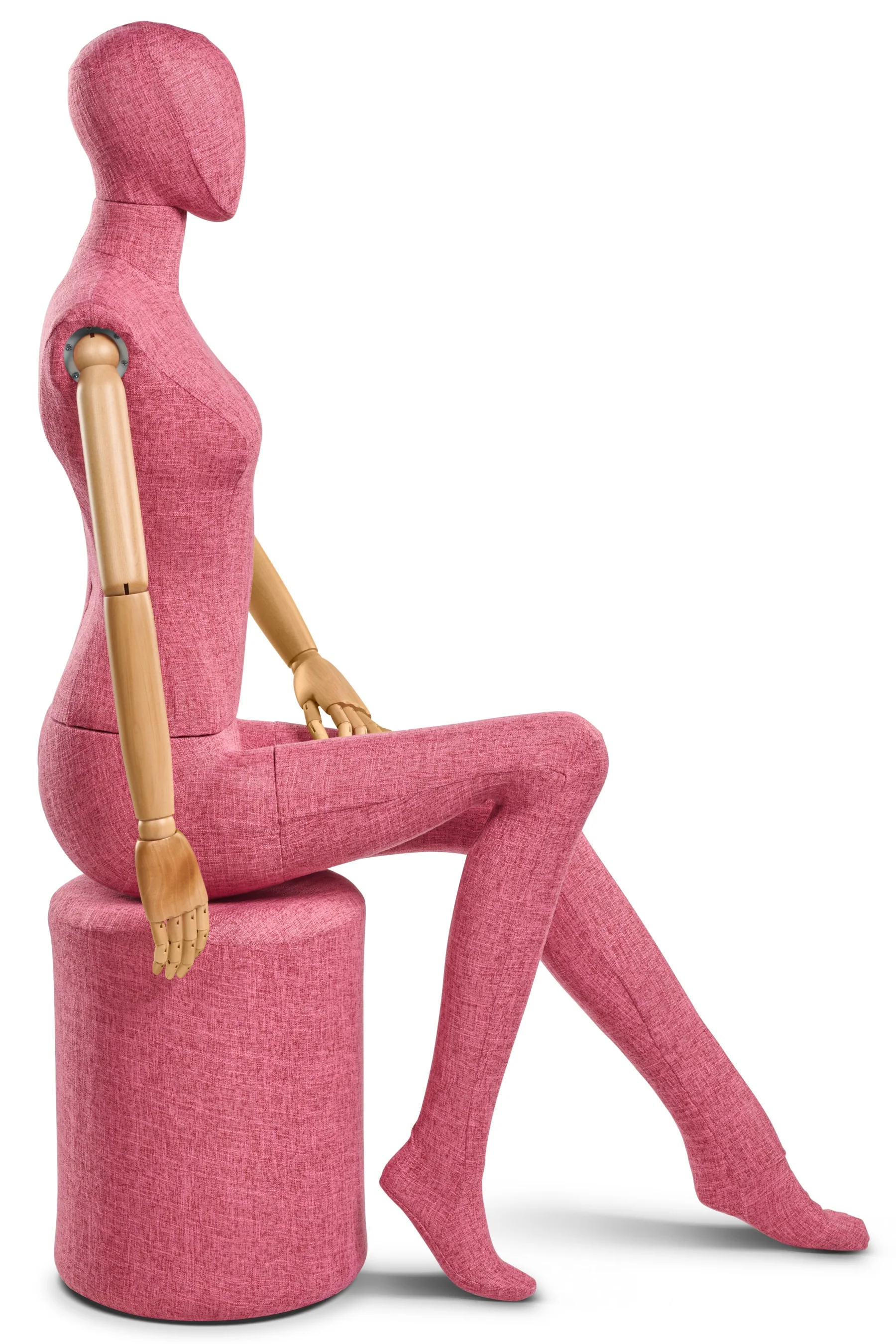 Female Fabric Wrapped Mannequin in Standing or Sitting Pose w/ Articulating Arms (WP Series) - Image 239
