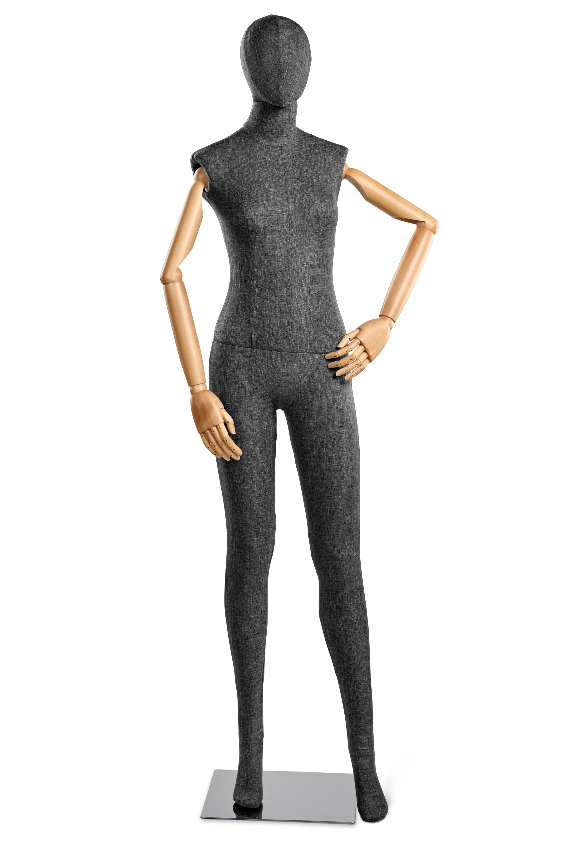 Female Fabric Wrapped Mannequin in Standing or Sitting Pose w/ Articulating Arms (WP Series) - Image 242