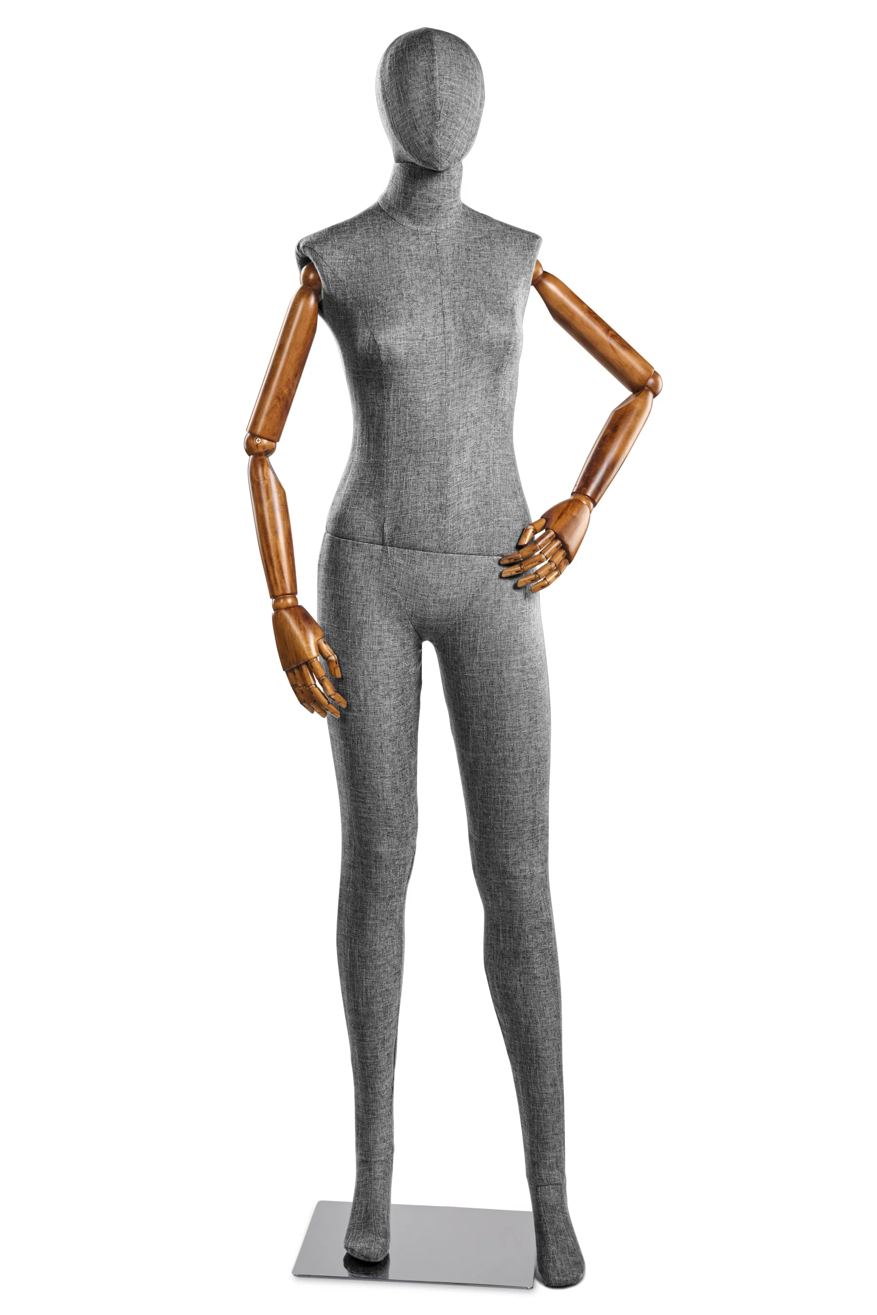 Female Fabric Wrapped Mannequin in Standing or Sitting Pose w/ Articulating Arms (WP Series) - Image 244