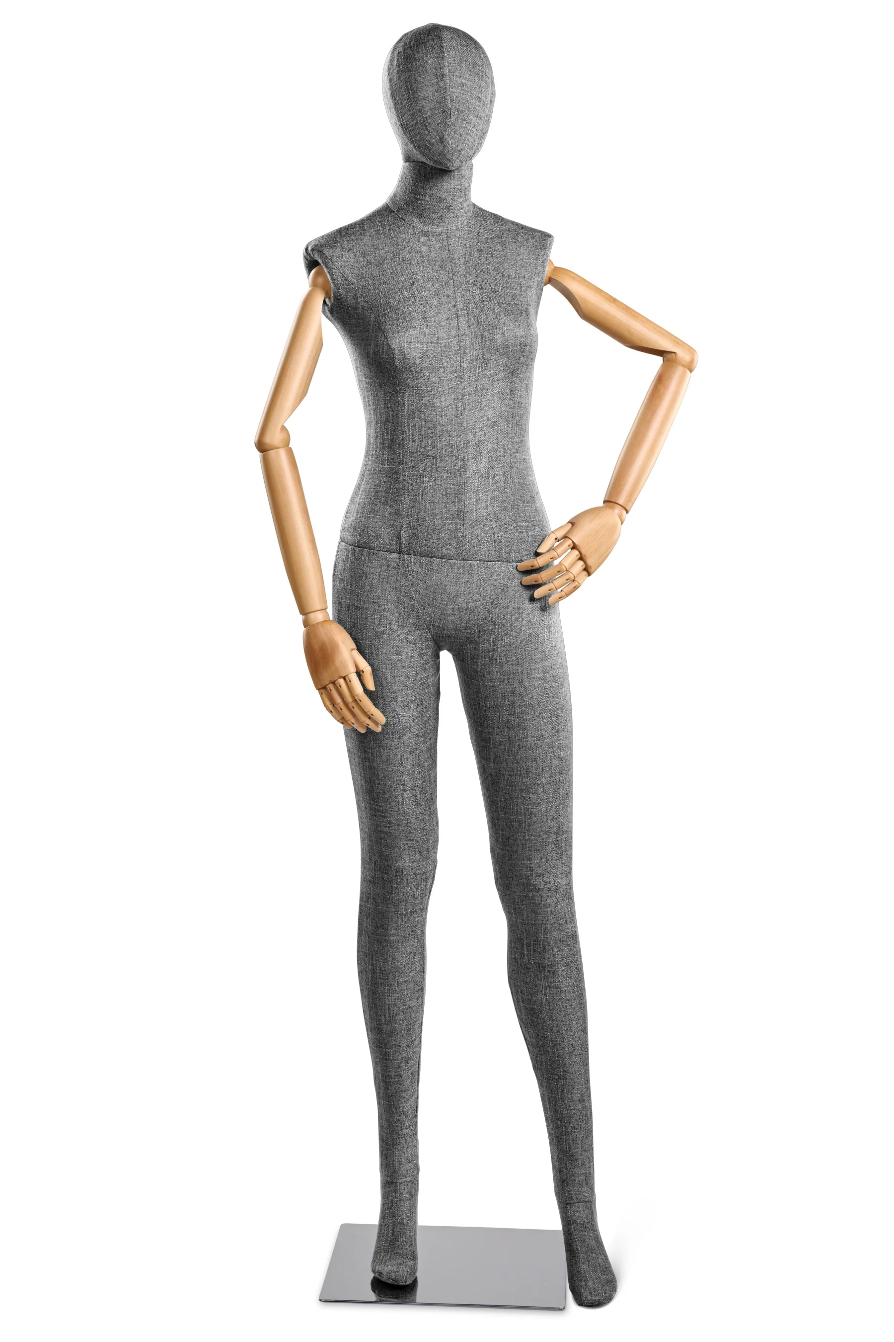 Female Fabric Wrapped Mannequin in Standing or Sitting Pose w/ Articulating Arms (WP Series) - Image 245