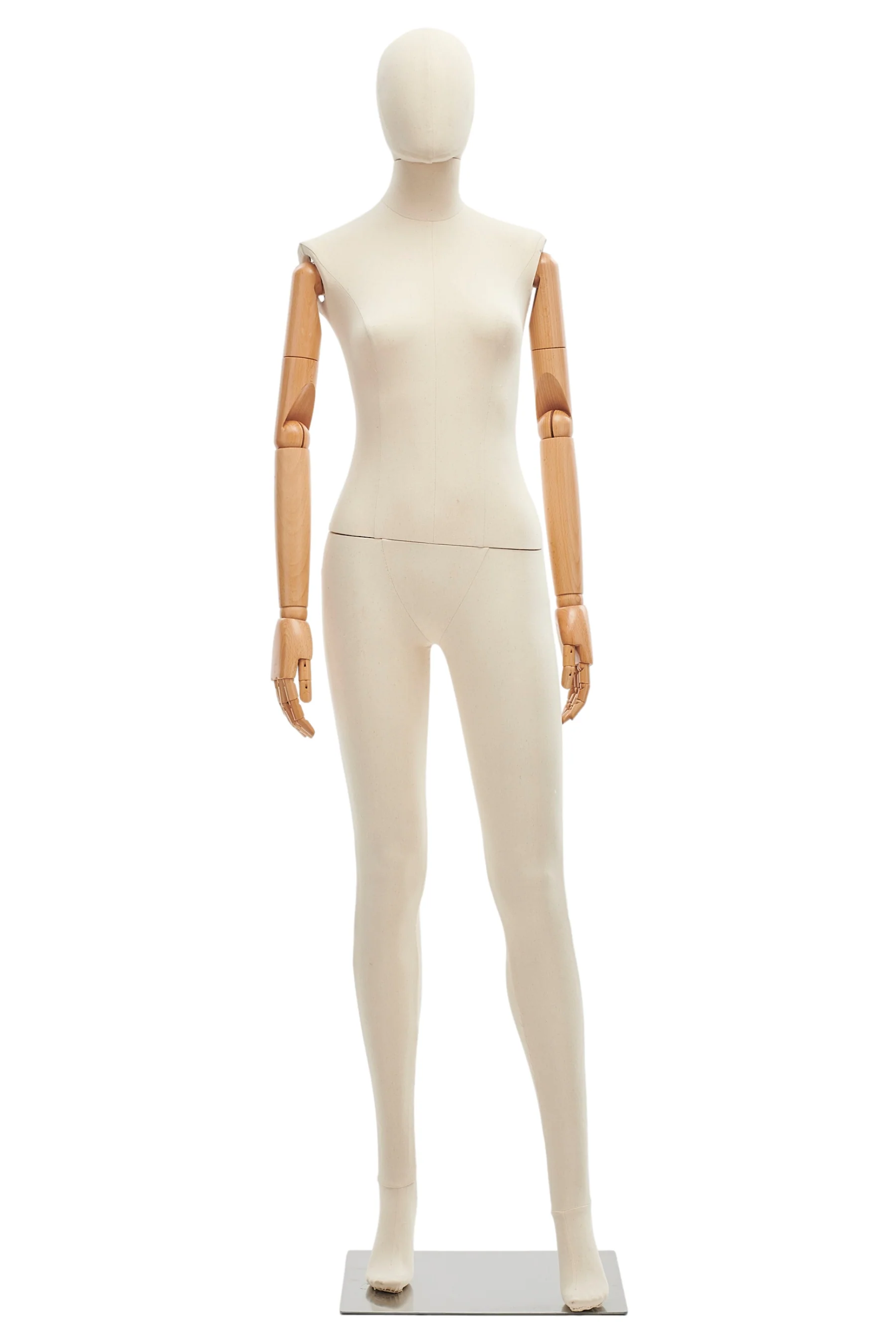 Female Fabric Wrapped Mannequin in Standing or Sitting Pose w/ Articulating Arms (WP Series) - Image 26