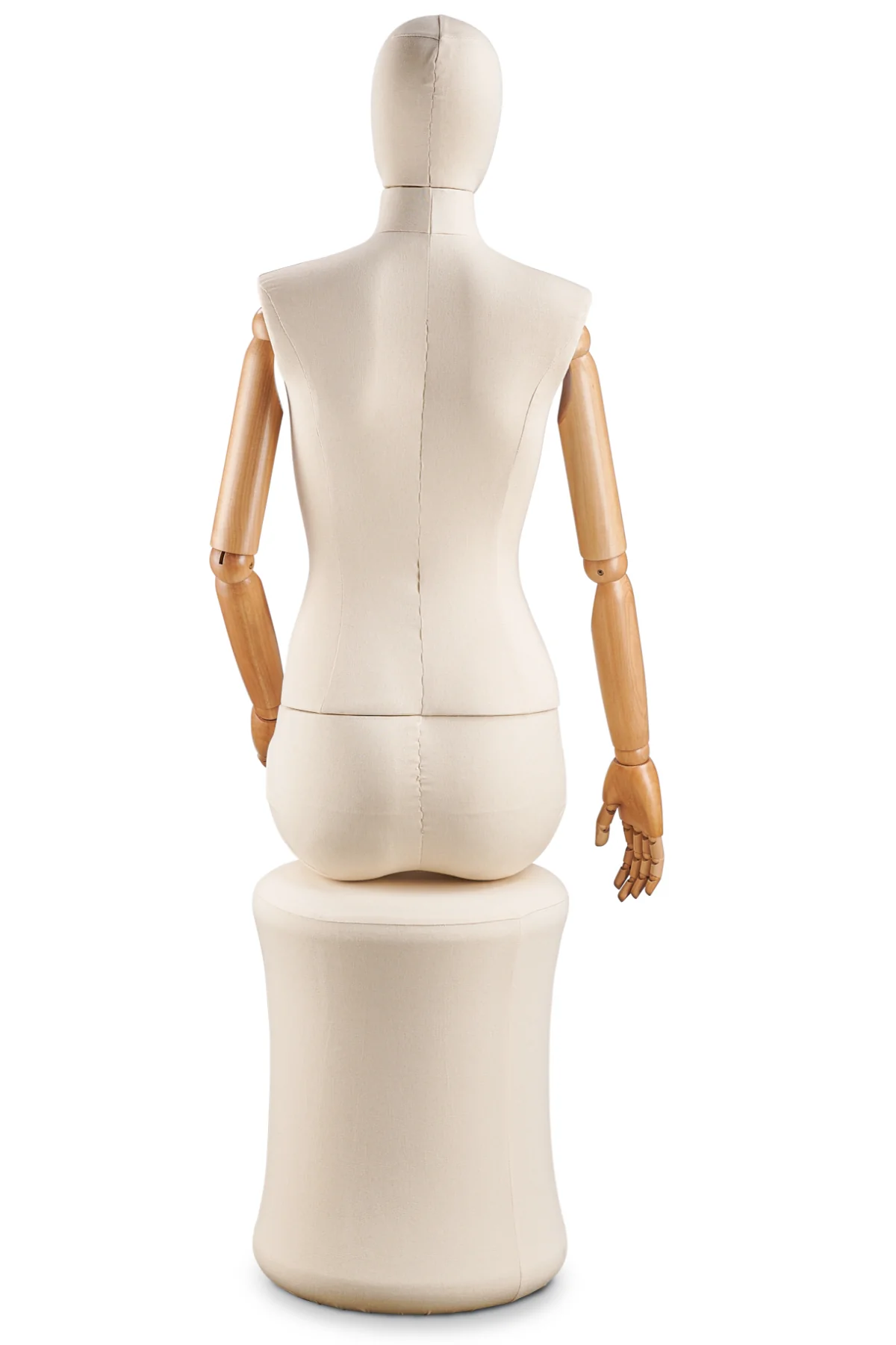 Female Fabric Wrapped Mannequin in Standing or Sitting Pose w/ Articulating Arms (WP Series) - Image 39