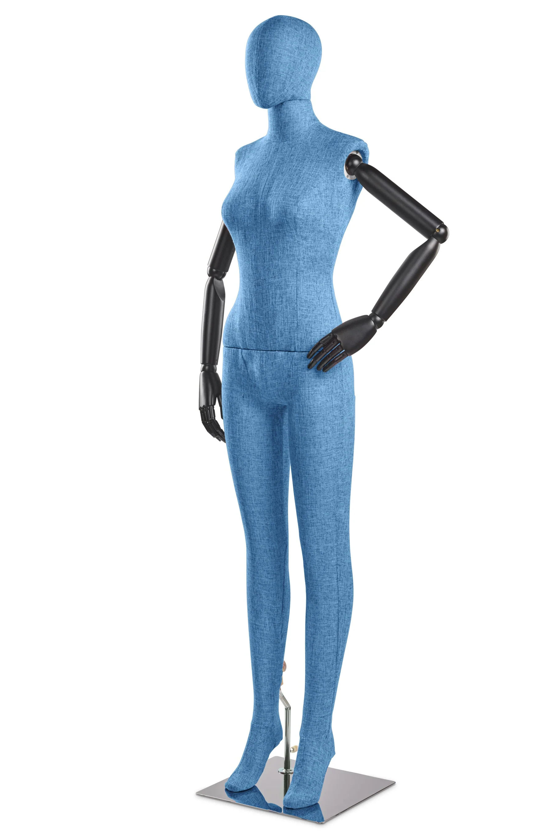 Female Fabric Wrapped Mannequin in Standing or Sitting Pose w/ Articulating Arms (WP Series) - Image 50