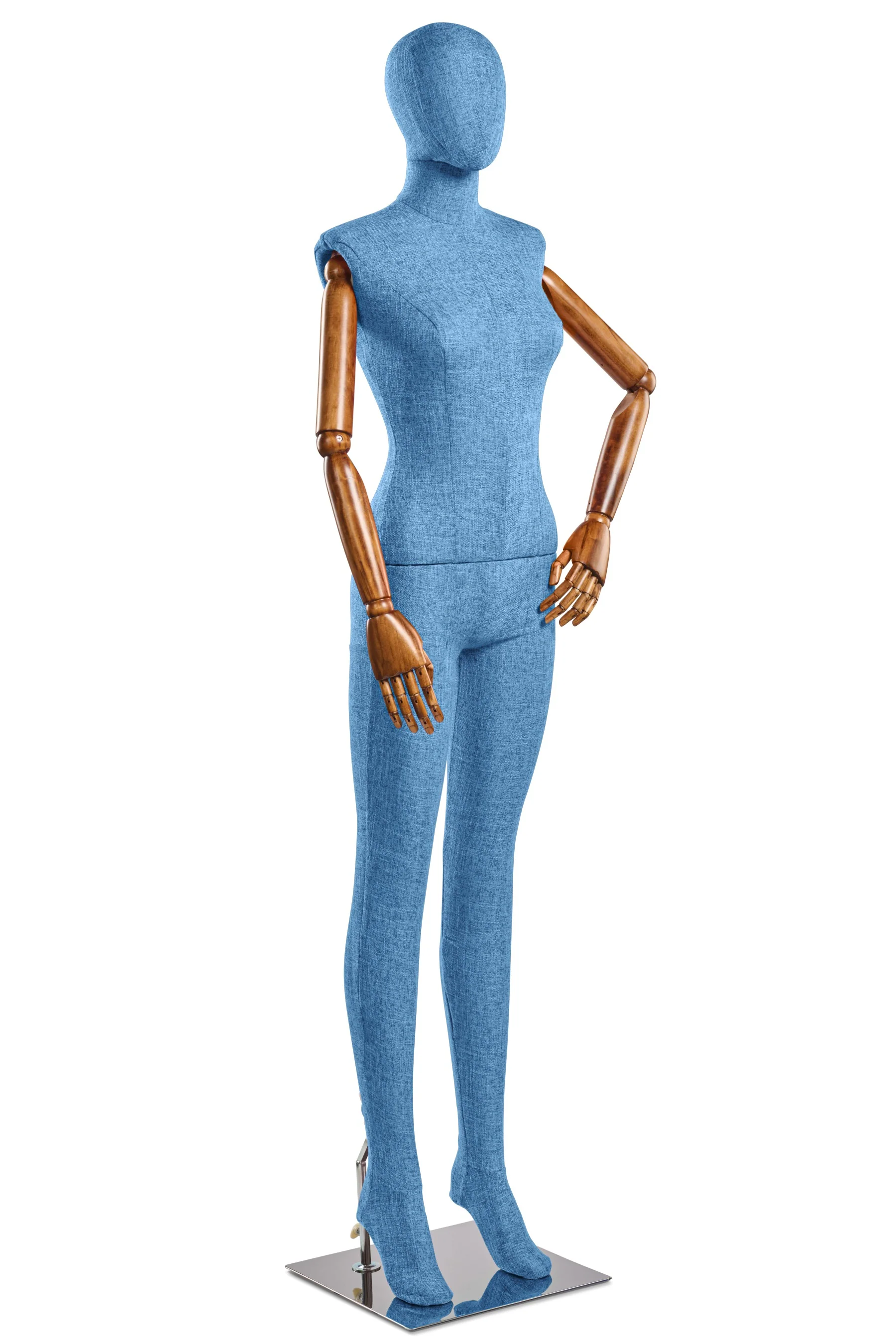 Female Fabric Wrapped Mannequin in Standing or Sitting Pose w/ Articulating Arms (WP Series) - Image 56