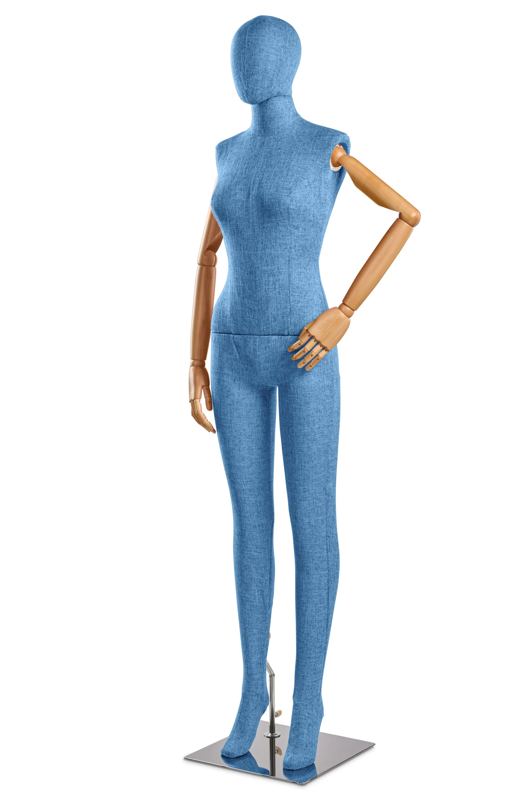 Female Fabric Wrapped Mannequin in Standing or Sitting Pose w/ Articulating Arms (WP Series) - Image 60