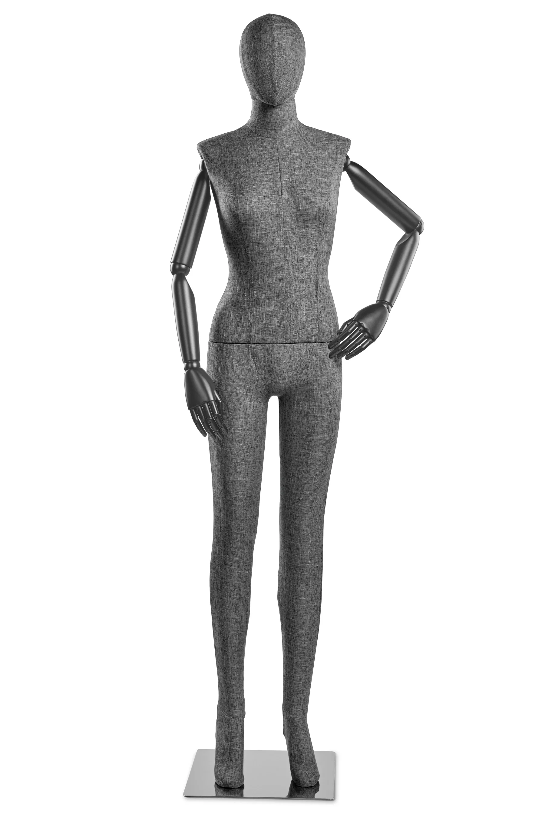 Female Fabric Wrapped Mannequin in Standing or Sitting Pose w/ Articulating Arms (WP Series) - Image 64