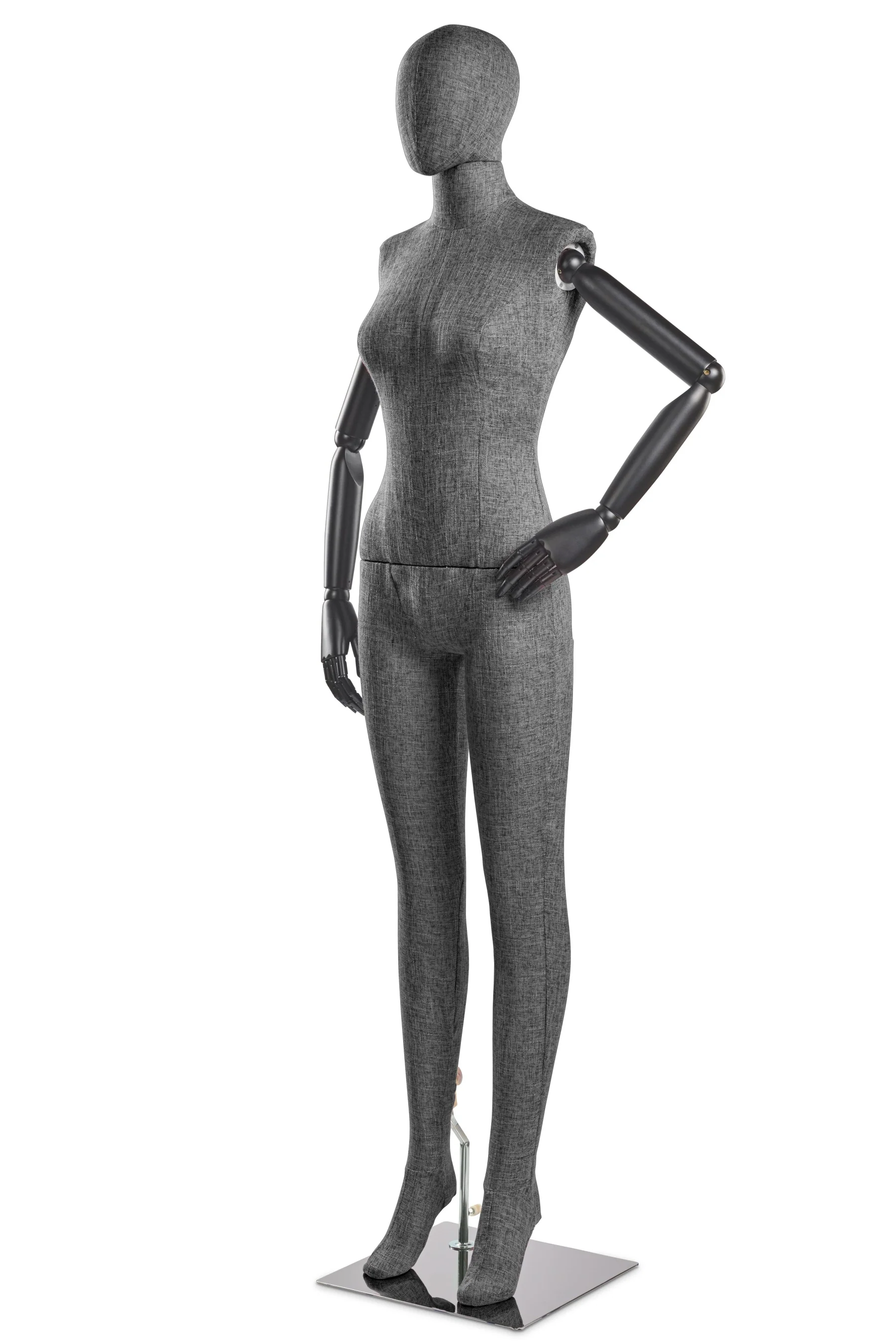 Female Fabric Wrapped Mannequin in Standing or Sitting Pose w/ Articulating Arms (WP Series) - Image 65