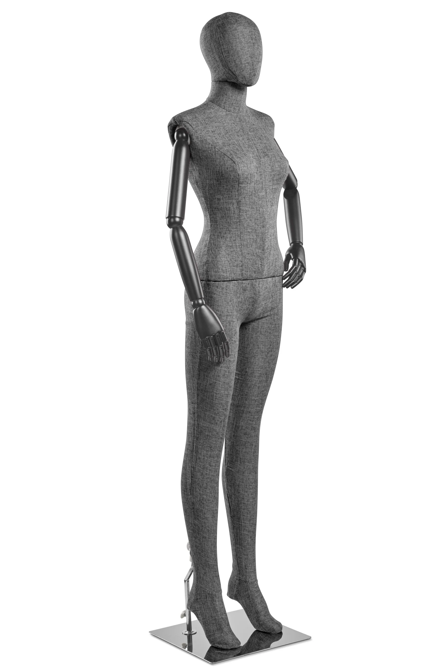 Female Fabric Wrapped Mannequin in Standing or Sitting Pose w/ Articulating Arms (WP Series) - Image 66