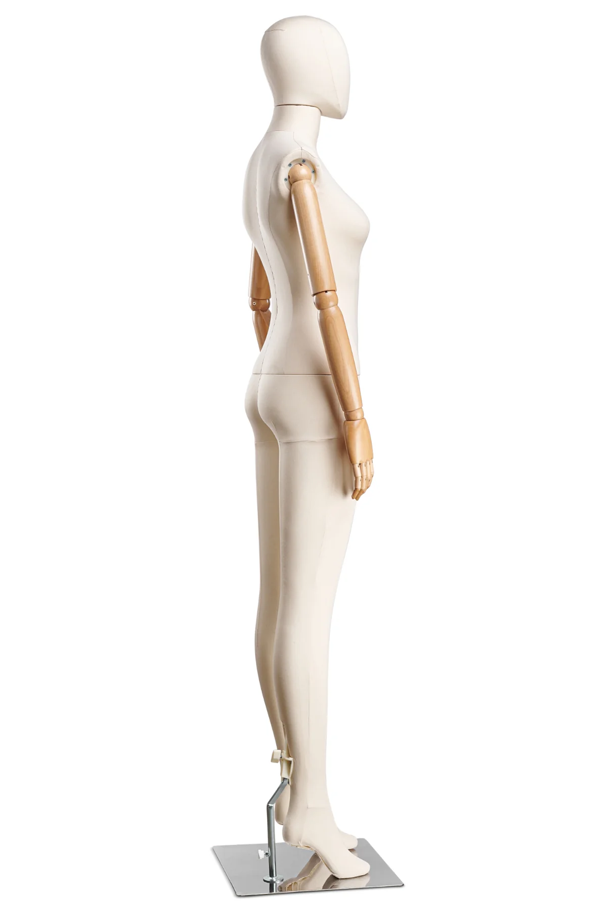 Female Fabric Wrapped Mannequin in Standing or Sitting Pose w/ Articulating Arms (WP Series) - Image 7