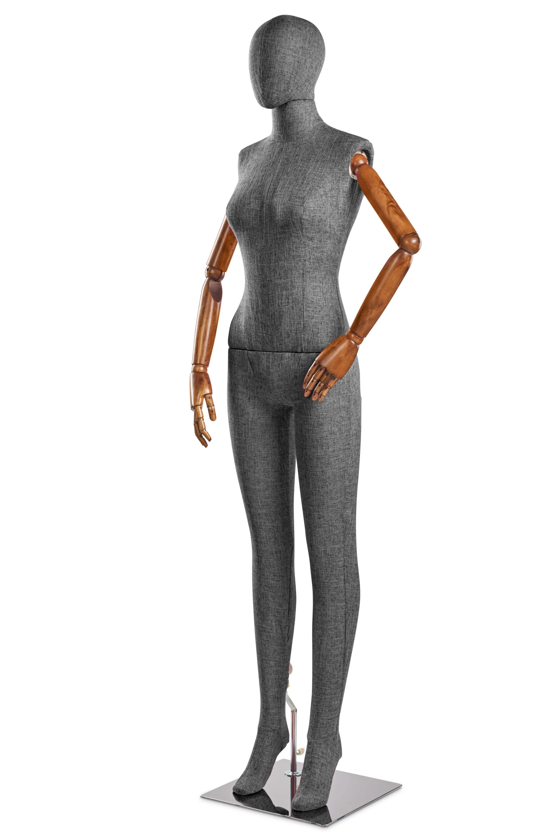 Female Fabric Wrapped Mannequin in Standing or Sitting Pose w/ Articulating Arms (WP Series) - Image 70