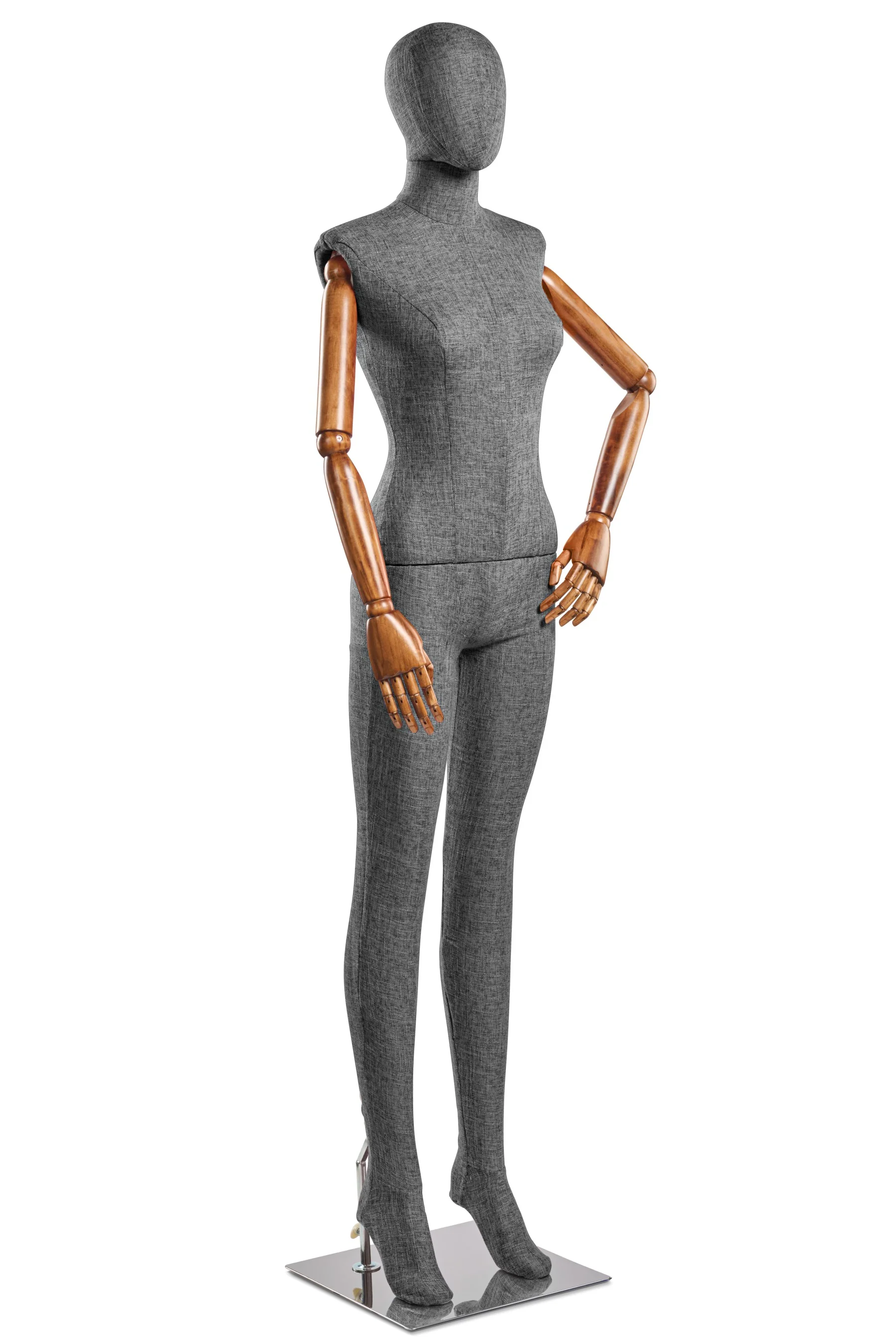 Female Fabric Wrapped Mannequin in Standing or Sitting Pose w/ Articulating Arms (WP Series) - Image 71