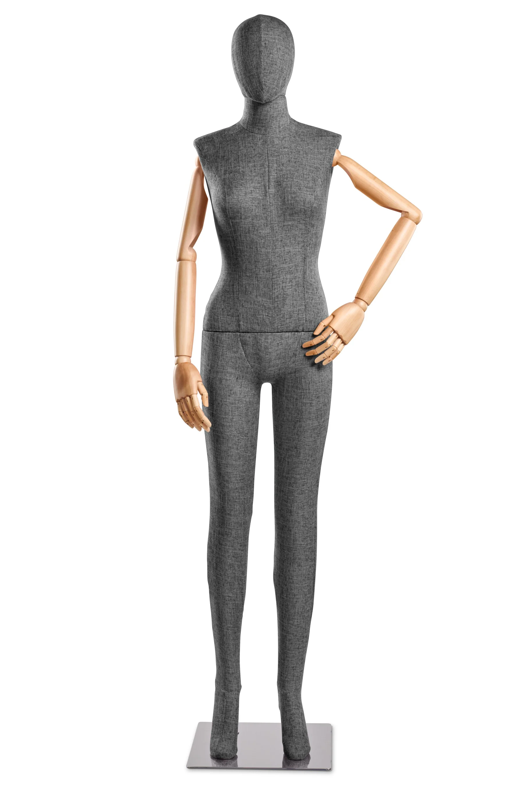 Female Fabric Wrapped Mannequin in Standing or Sitting Pose w/ Articulating Arms (WP Series) - Image 74