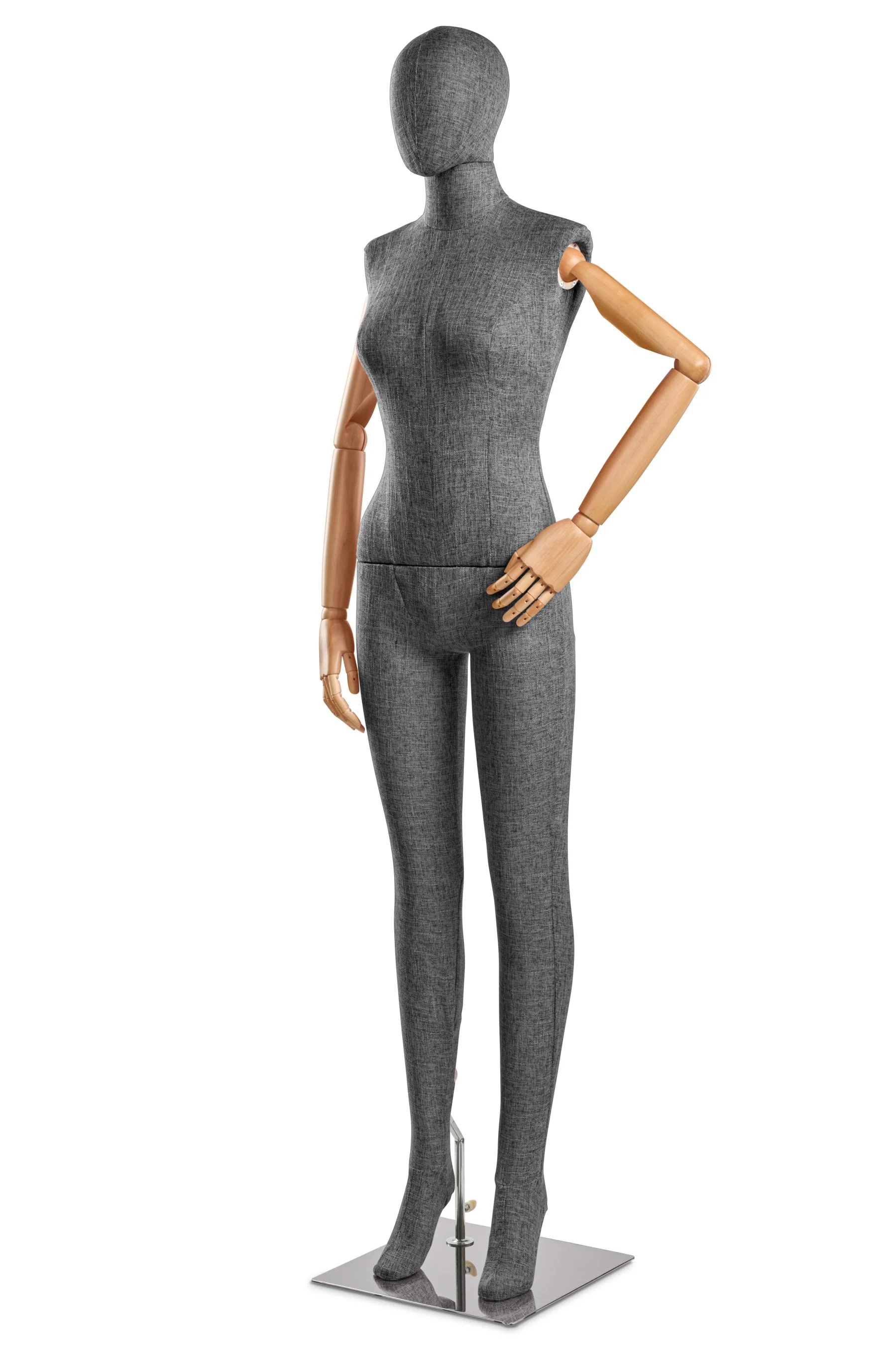 Female Fabric Wrapped Mannequin in Standing or Sitting Pose w/ Articulating Arms (WP Series) - Image 75