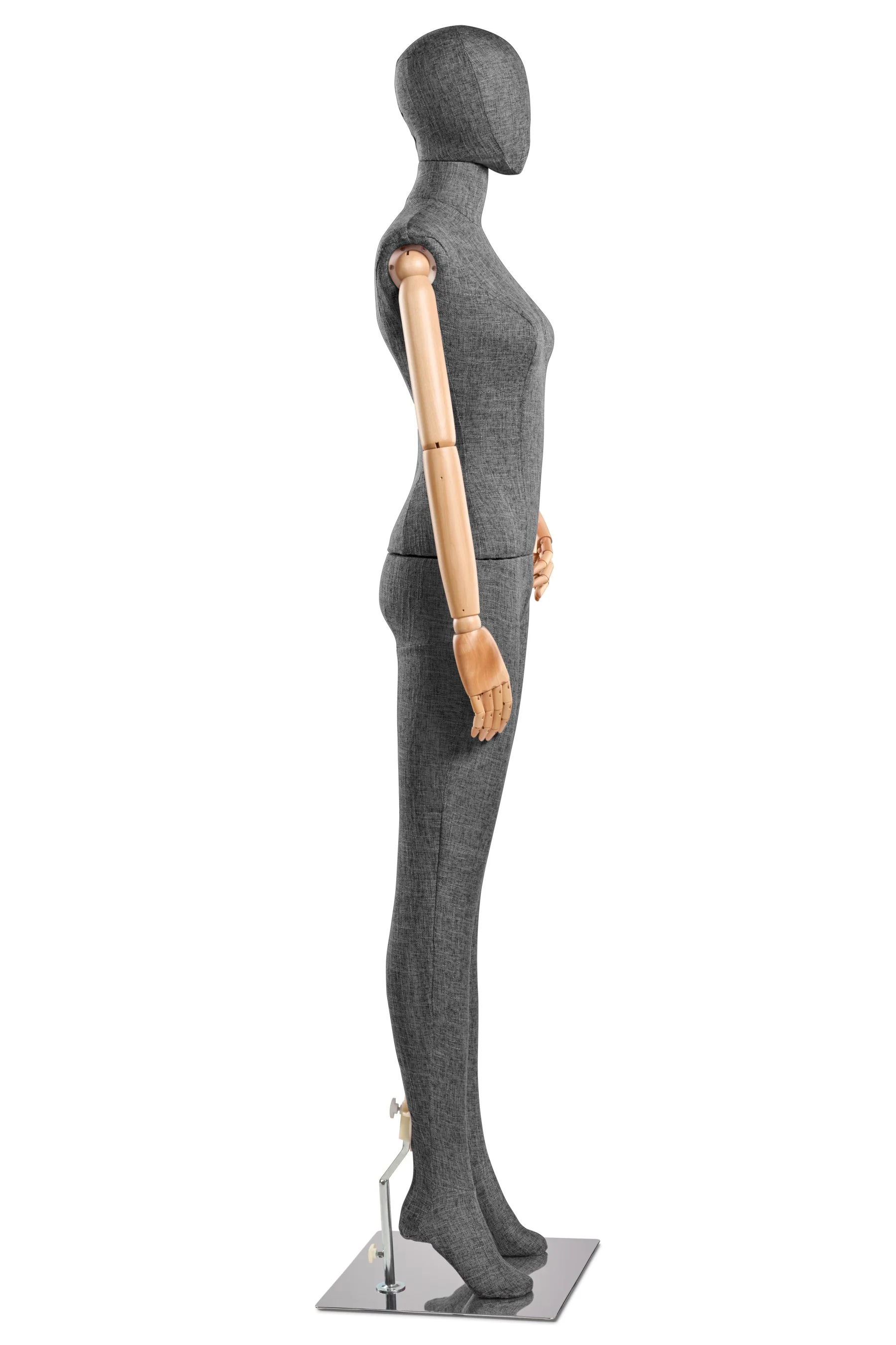 Female Fabric Wrapped Mannequin in Standing or Sitting Pose w/ Articulating Arms (WP Series) - Image 78