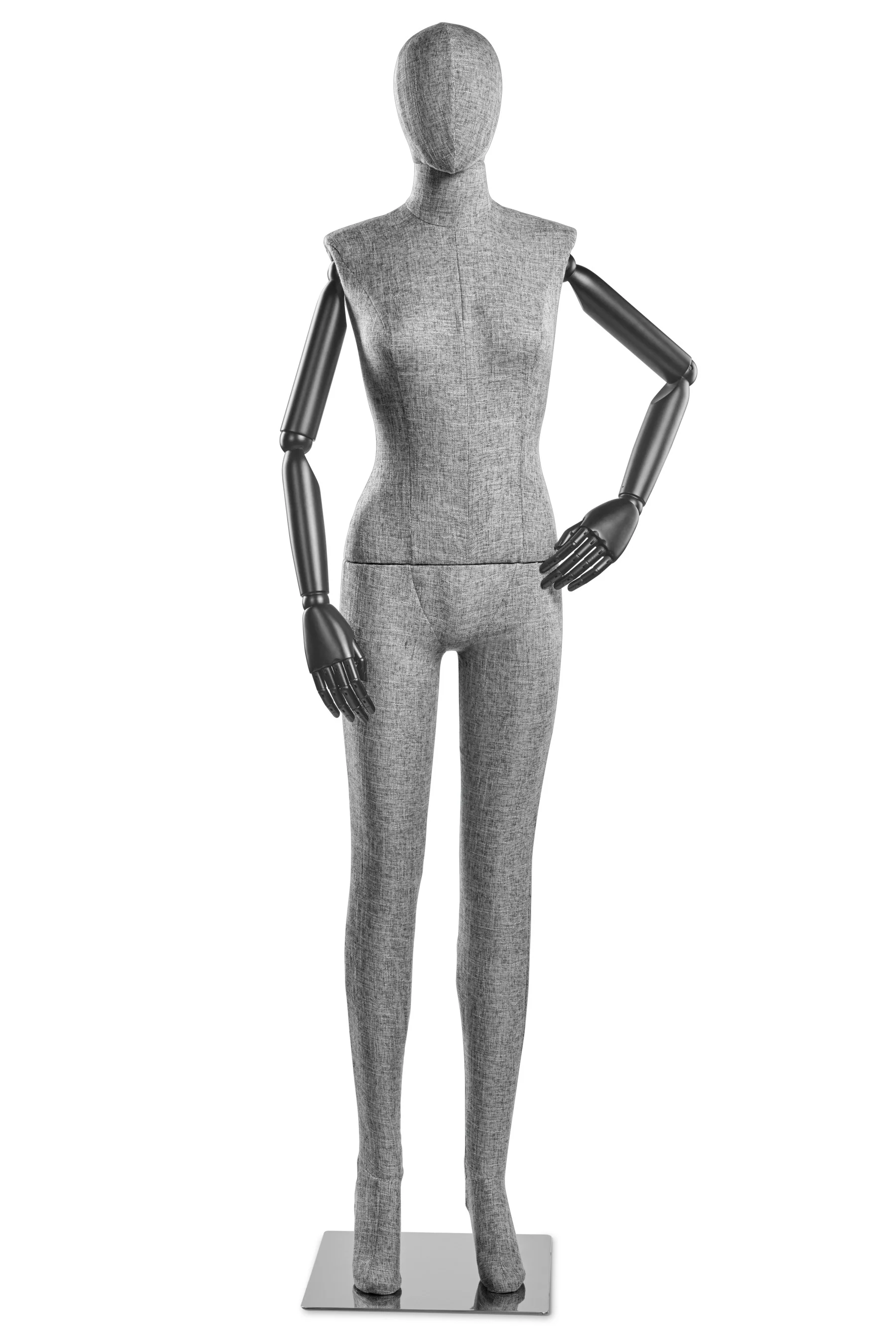 Female Fabric Wrapped Mannequin in Standing or Sitting Pose w/ Articulating Arms (WP Series) - Image 79