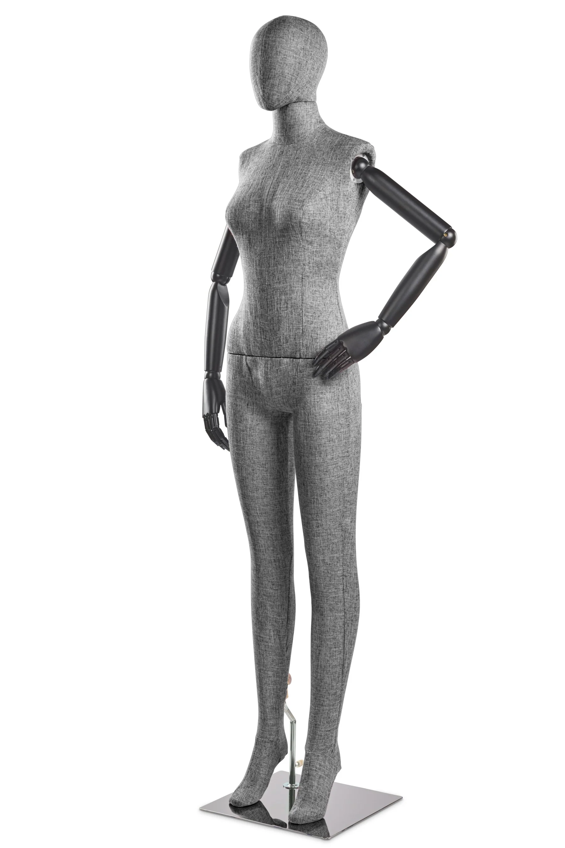 Female Fabric Wrapped Mannequin in Standing or Sitting Pose w/ Articulating Arms (WP Series) - Image 80