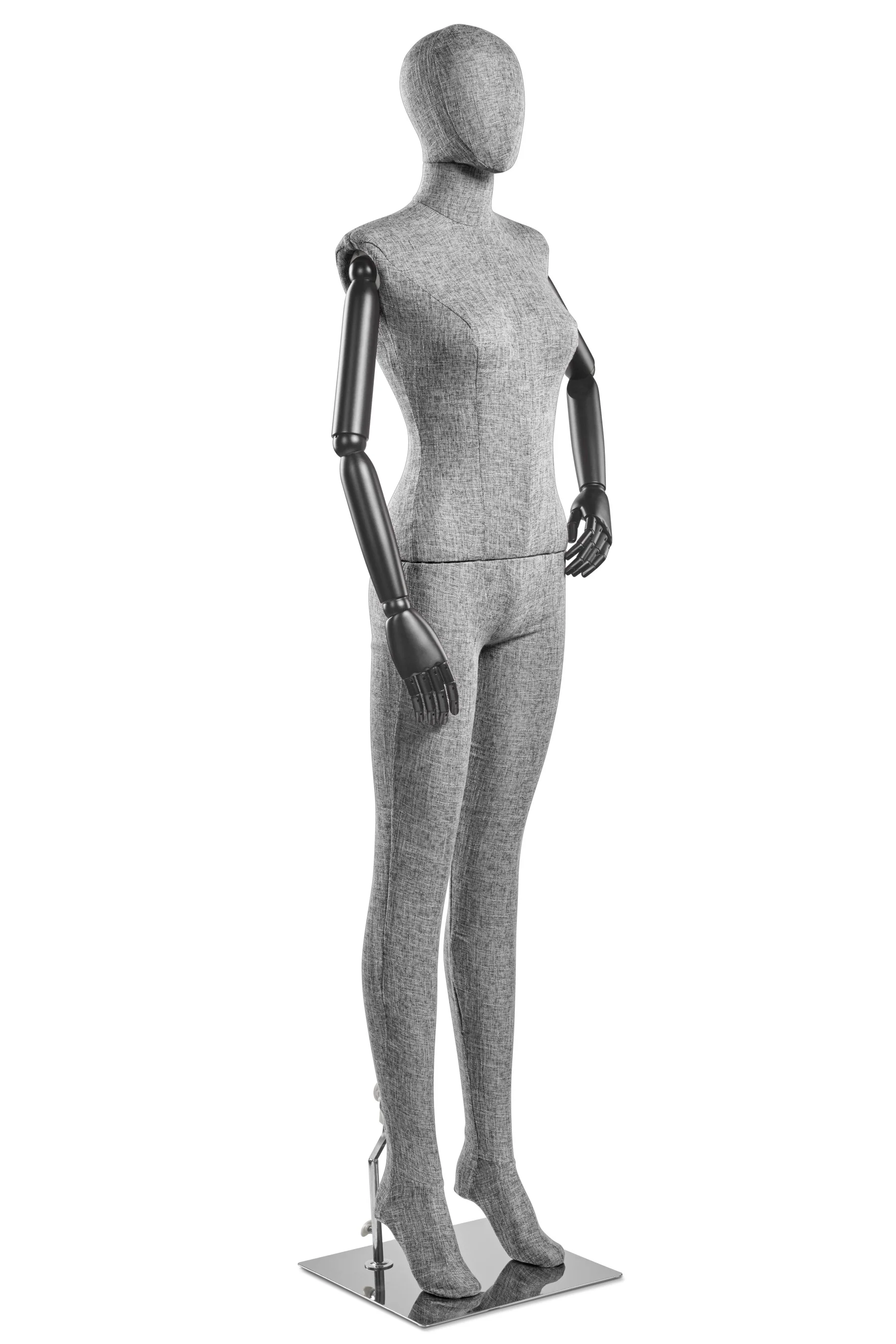 Female Fabric Wrapped Mannequin in Standing or Sitting Pose w/ Articulating Arms (WP Series) - Image 81