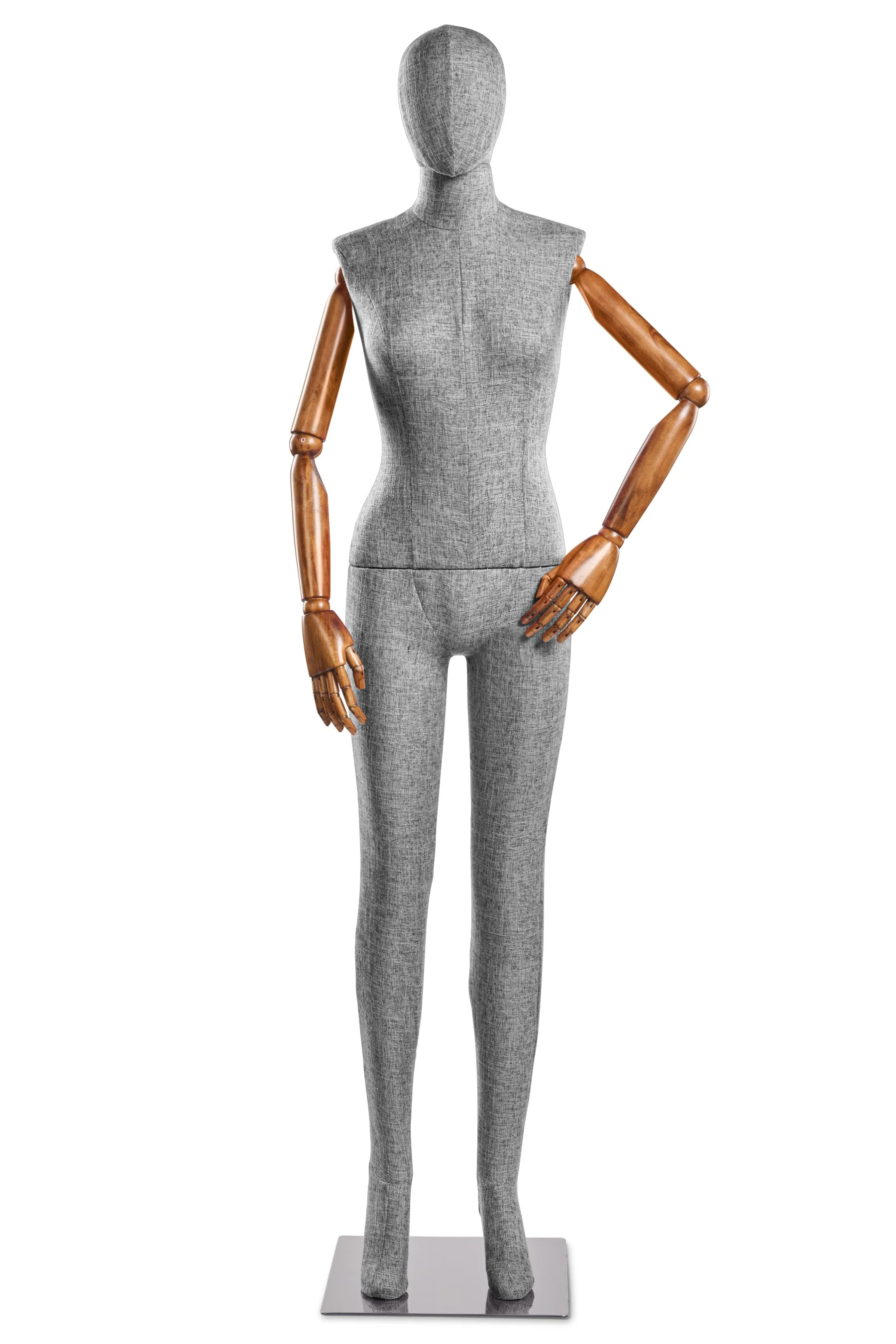 Female Fabric Wrapped Mannequin in Standing or Sitting Pose w/ Articulating Arms (WP Series) - Image 84