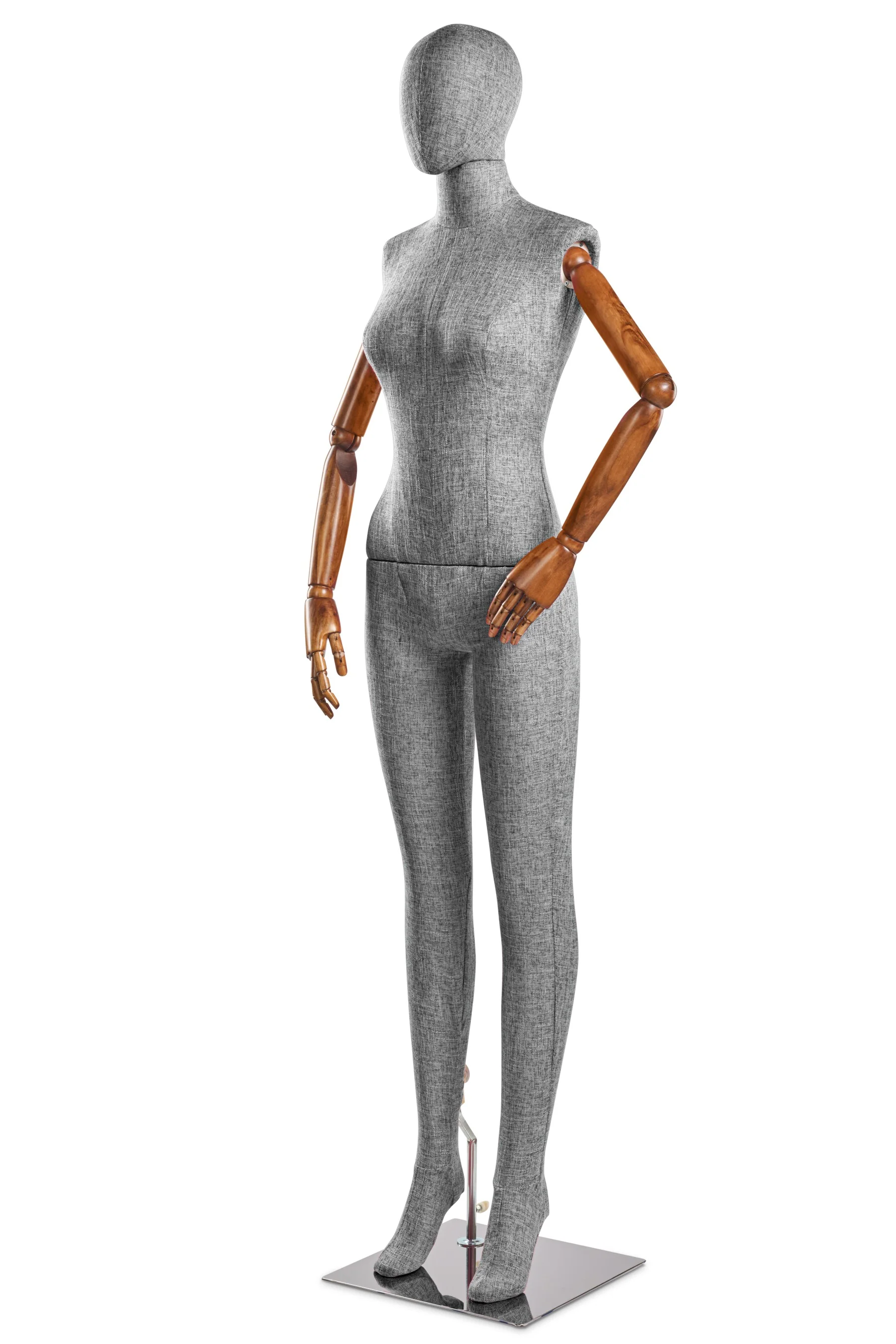 Female Fabric Wrapped Mannequin in Standing or Sitting Pose w/ Articulating Arms (WP Series) - Image 85