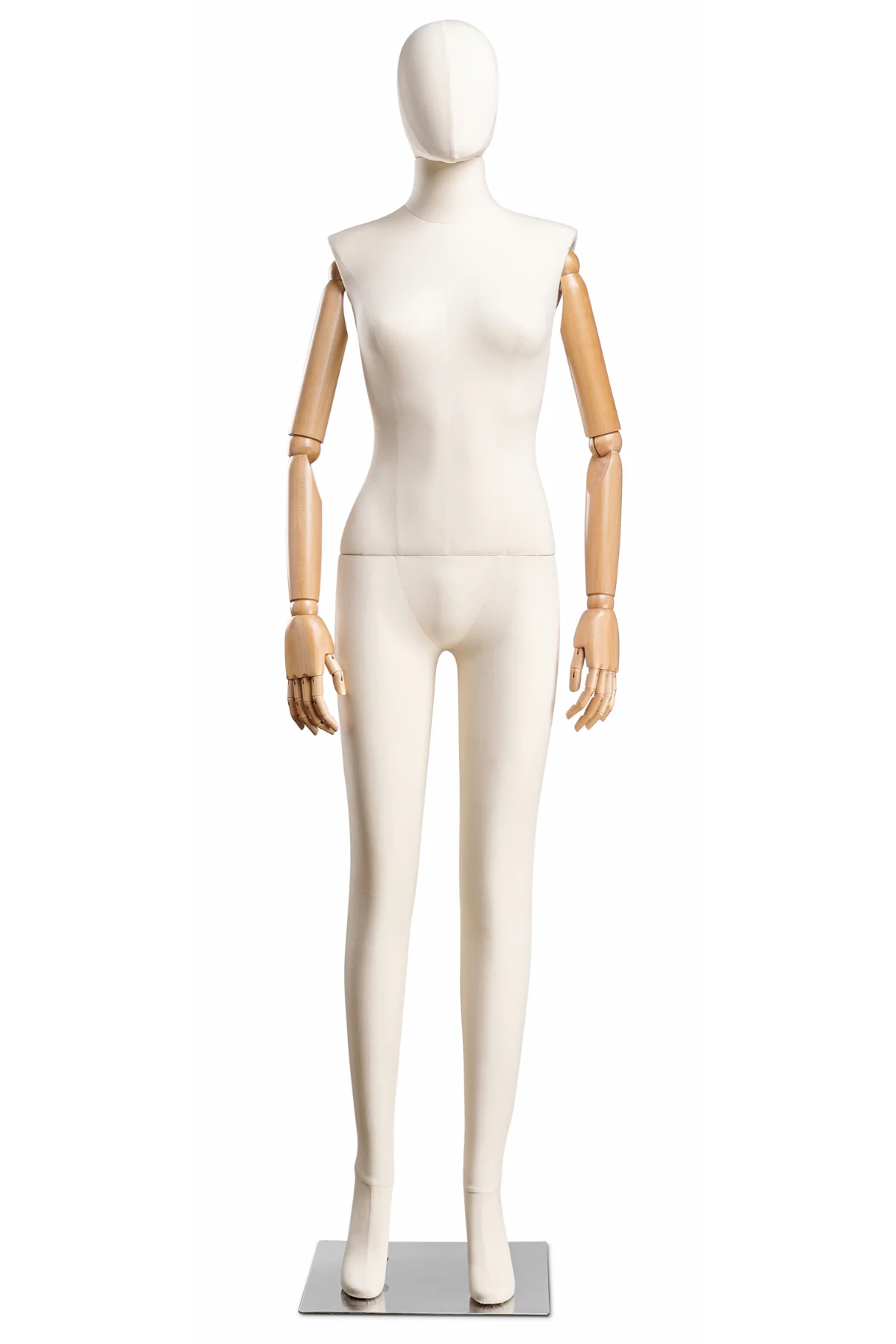Female Fabric Wrapped Mannequin in Standing or Sitting Pose w/ Articulating Arms (WP Series) - Image 9