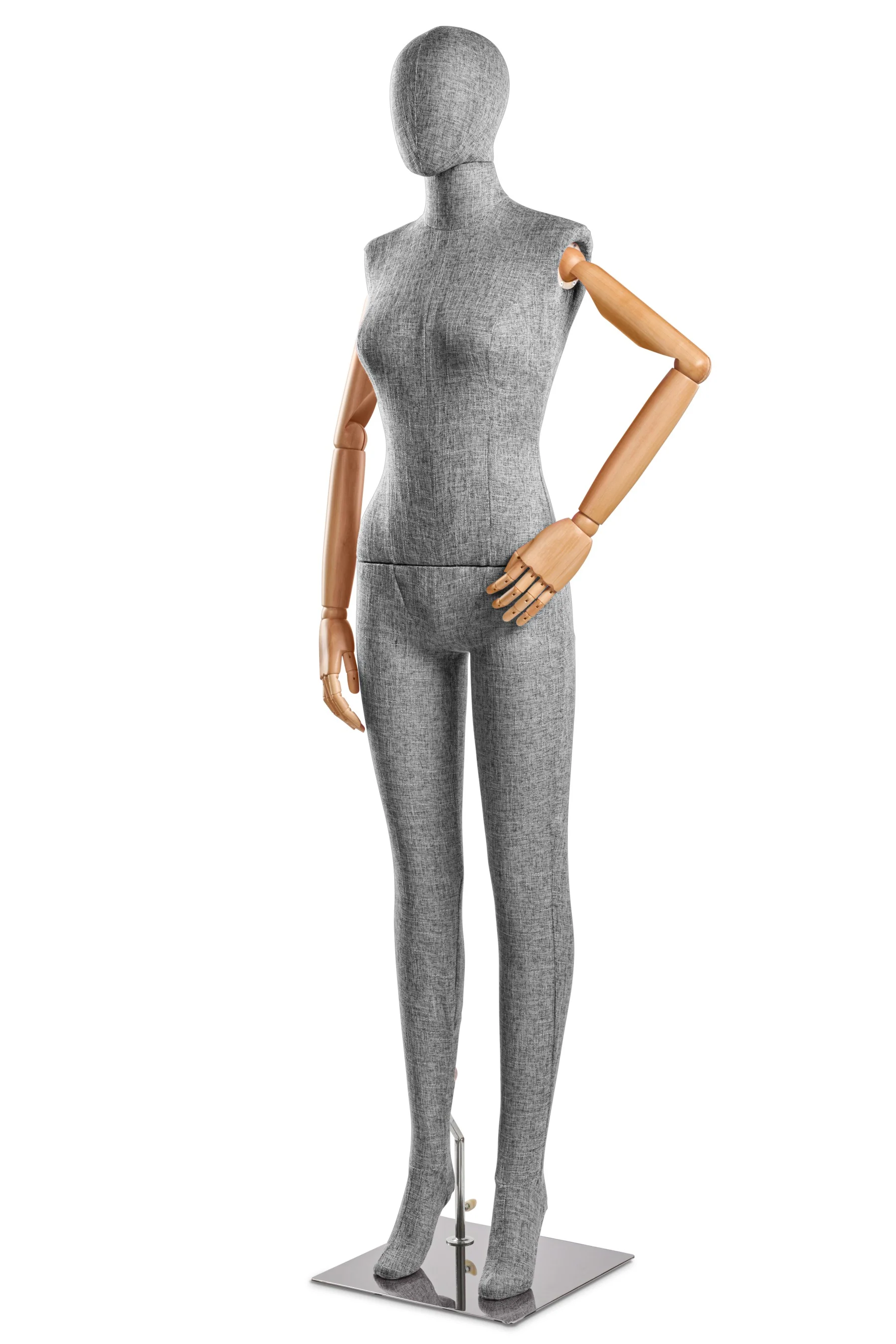 Female Fabric Wrapped Mannequin in Standing or Sitting Pose w/ Articulating Arms (WP Series) - Image 90