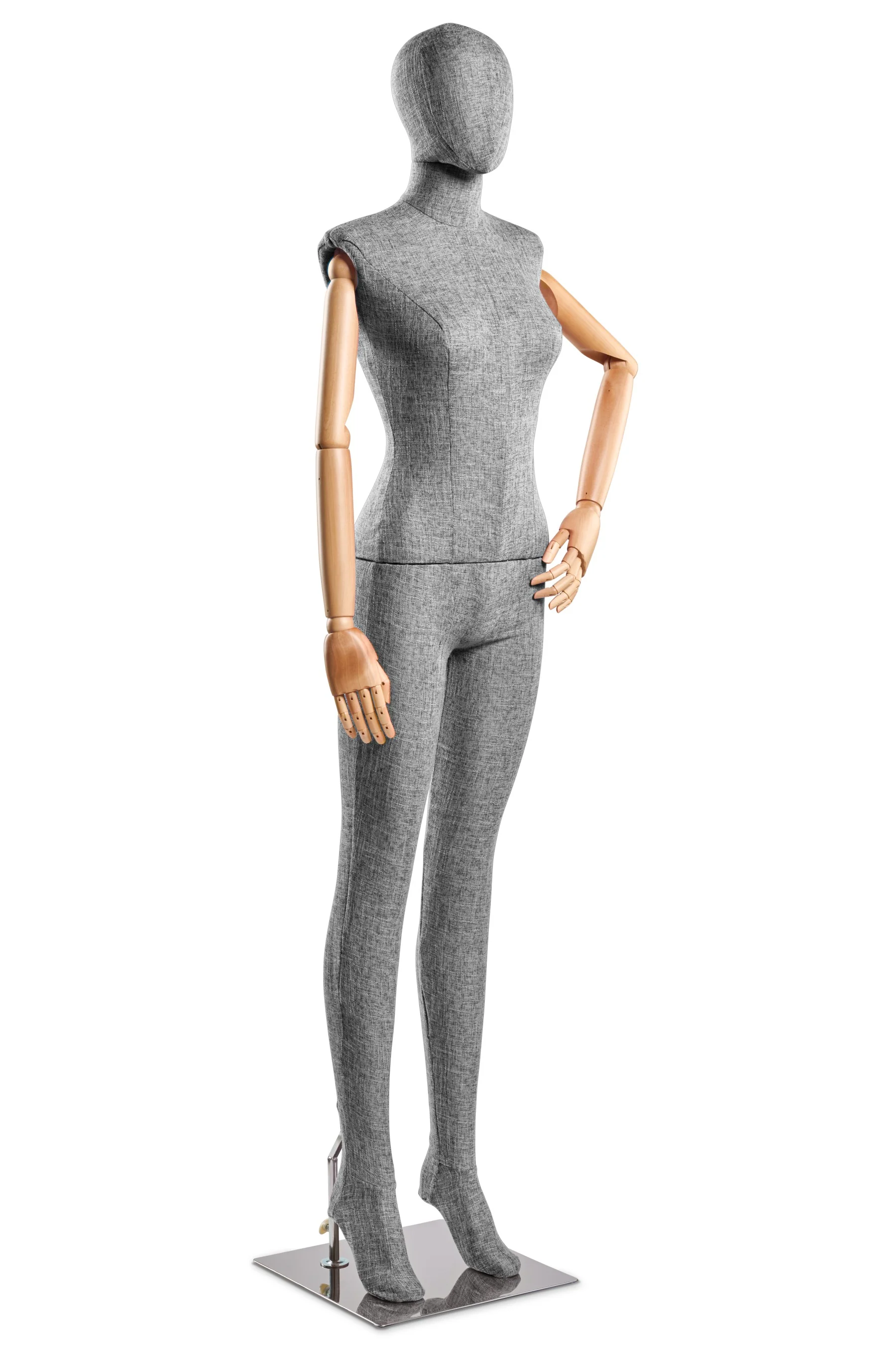Female Fabric Wrapped Mannequin in Standing or Sitting Pose w/ Articulating Arms (WP Series) - Image 91