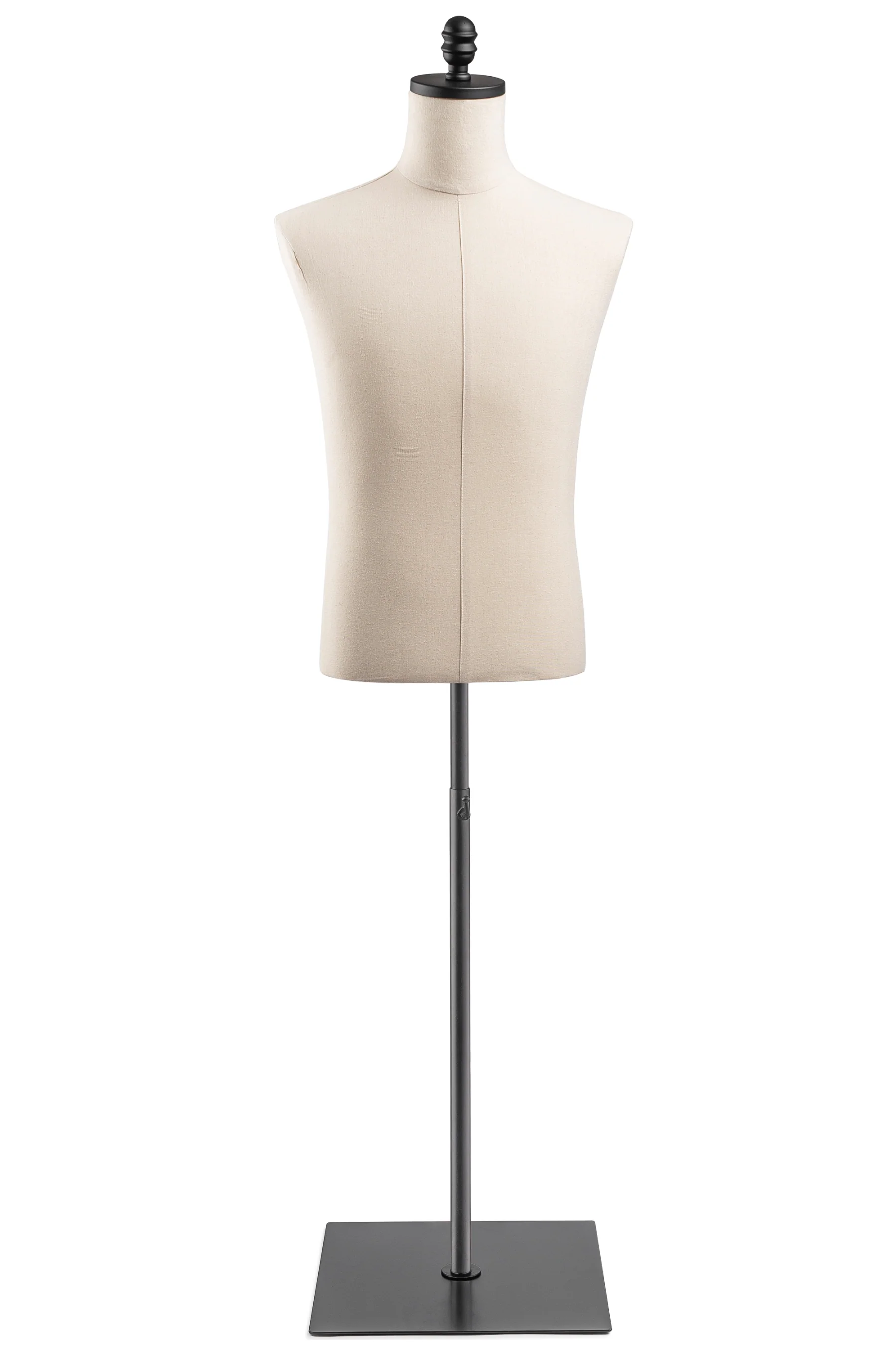 Male Display Dress Form on Metal Flat Base