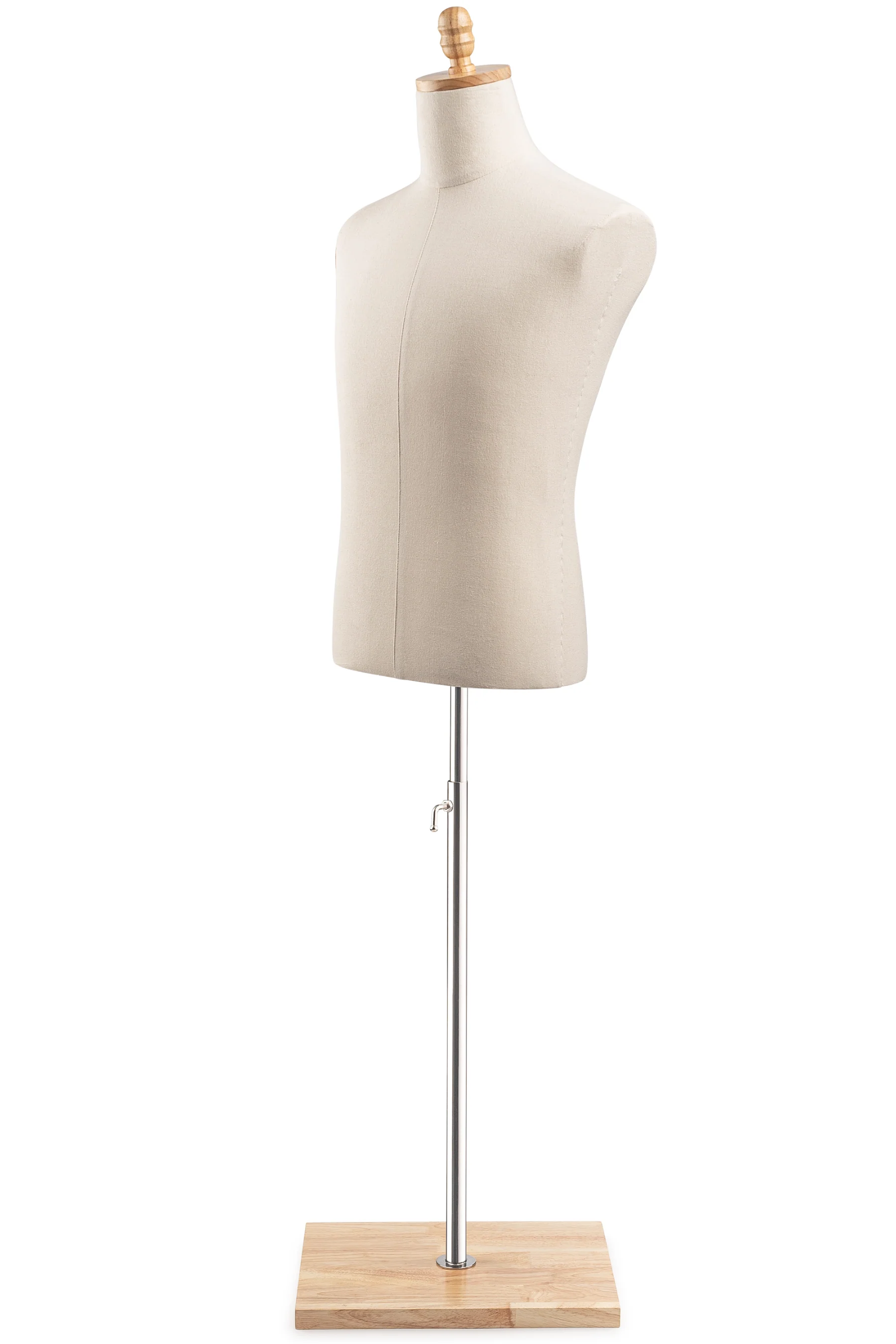 Male Display Dress Form on Wood Flat Base - Image 11