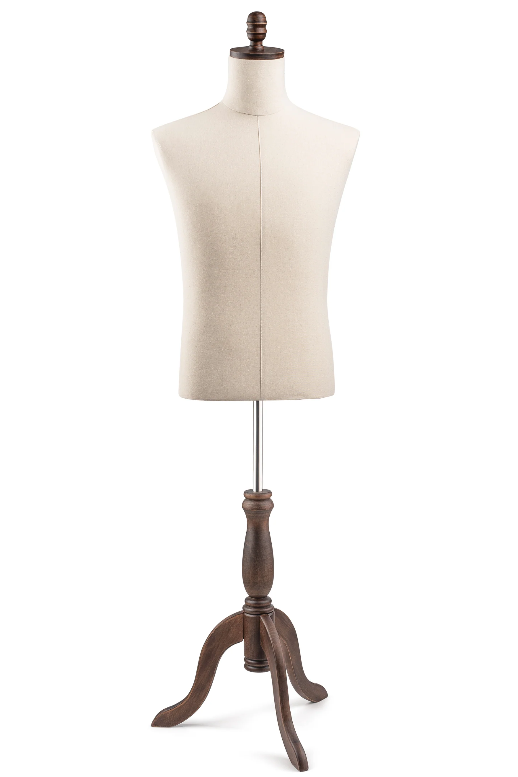 Male Display Dress Form on Wood Tripod Base - Image 8