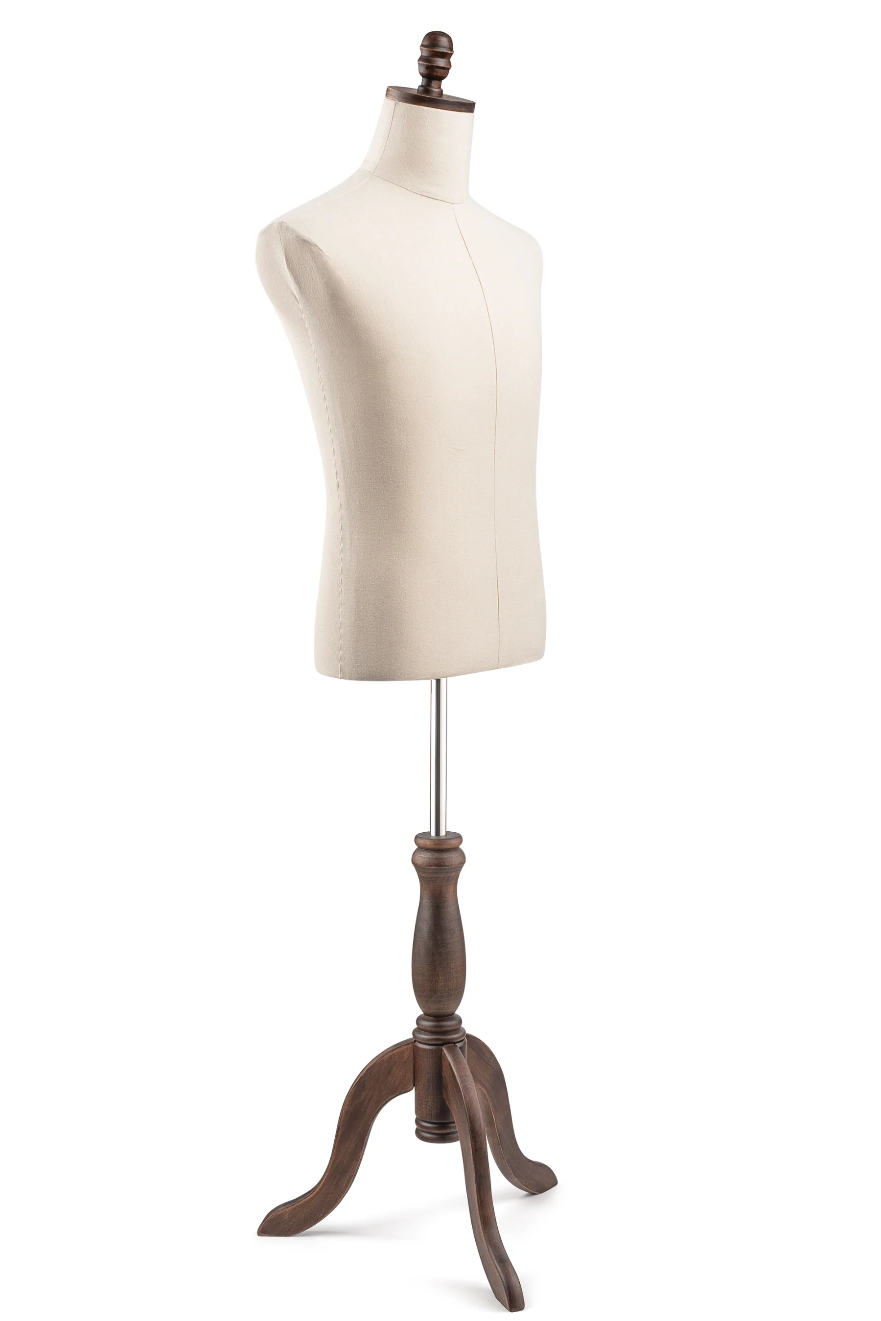 Male Display Dress Form on Wood Tripod Base - Image 9