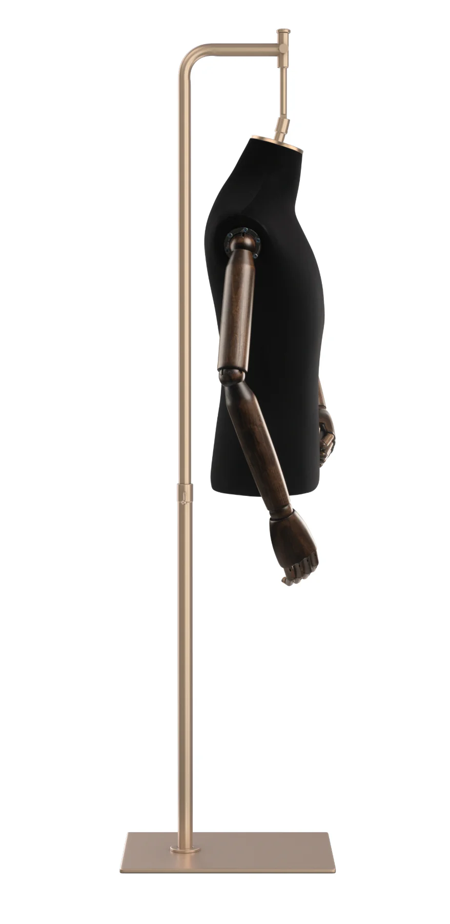 Male Display Dress Form on Metal Hanging Base (Head & Arms Version) - Image 46