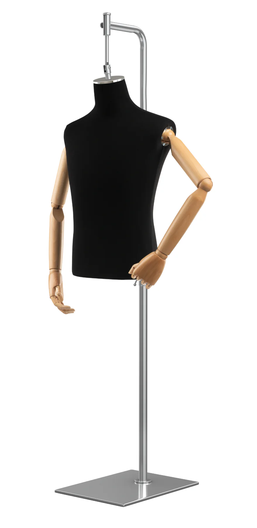 Male Display Dress Form on Metal Hanging Base (Head & Arms Version) - Image 57