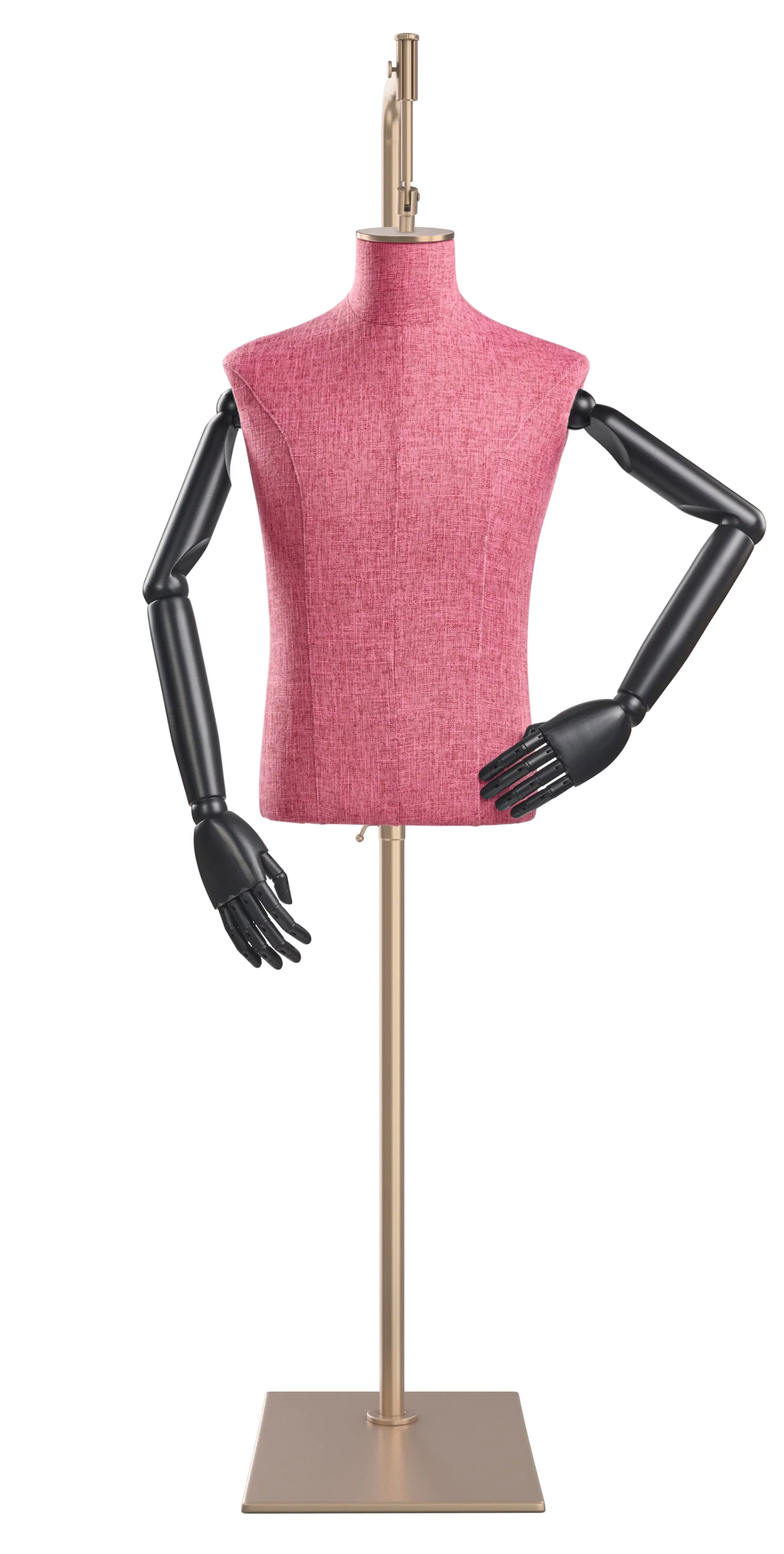 Male Display Dress Form on Metal Hanging Base (Head & Arms Version) - Image 87