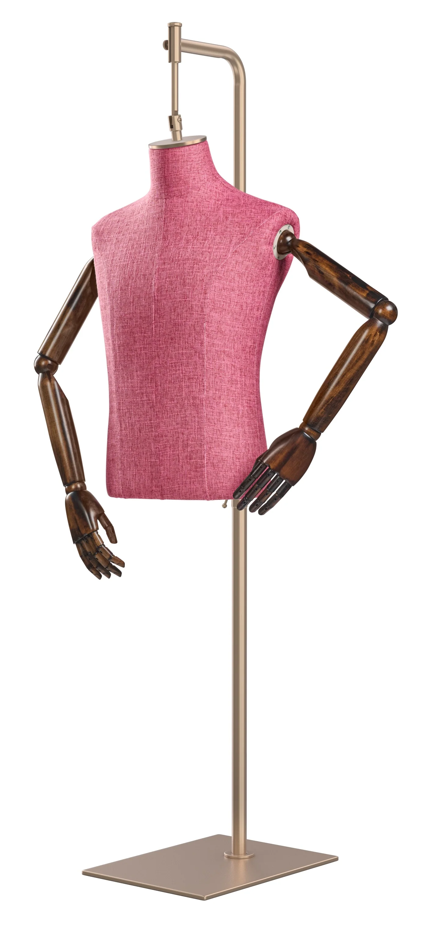 Male Display Dress Form on Metal Hanging Base (Head & Arms Version) - Image 90