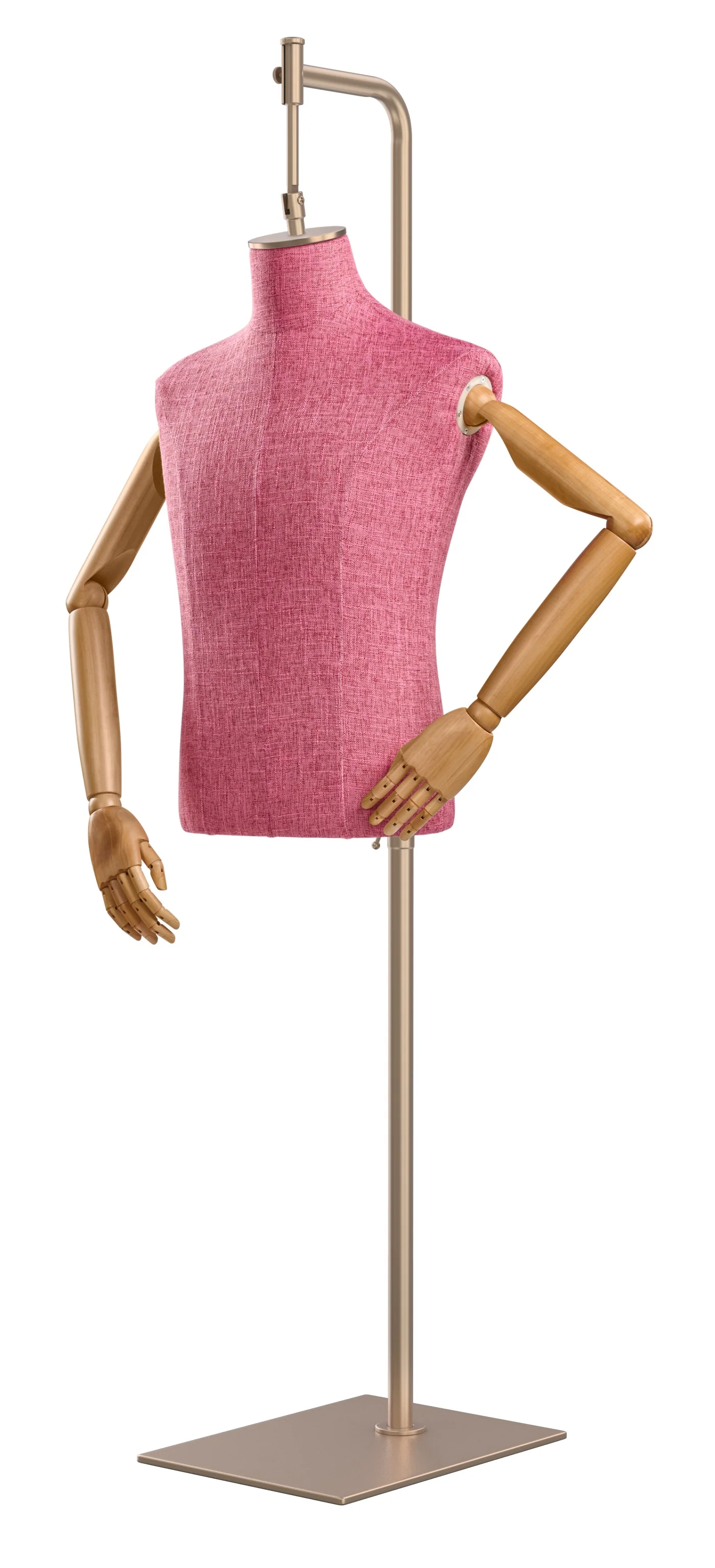 Male Display Dress Form on Metal Hanging Base (Head & Arms Version) - Image 93