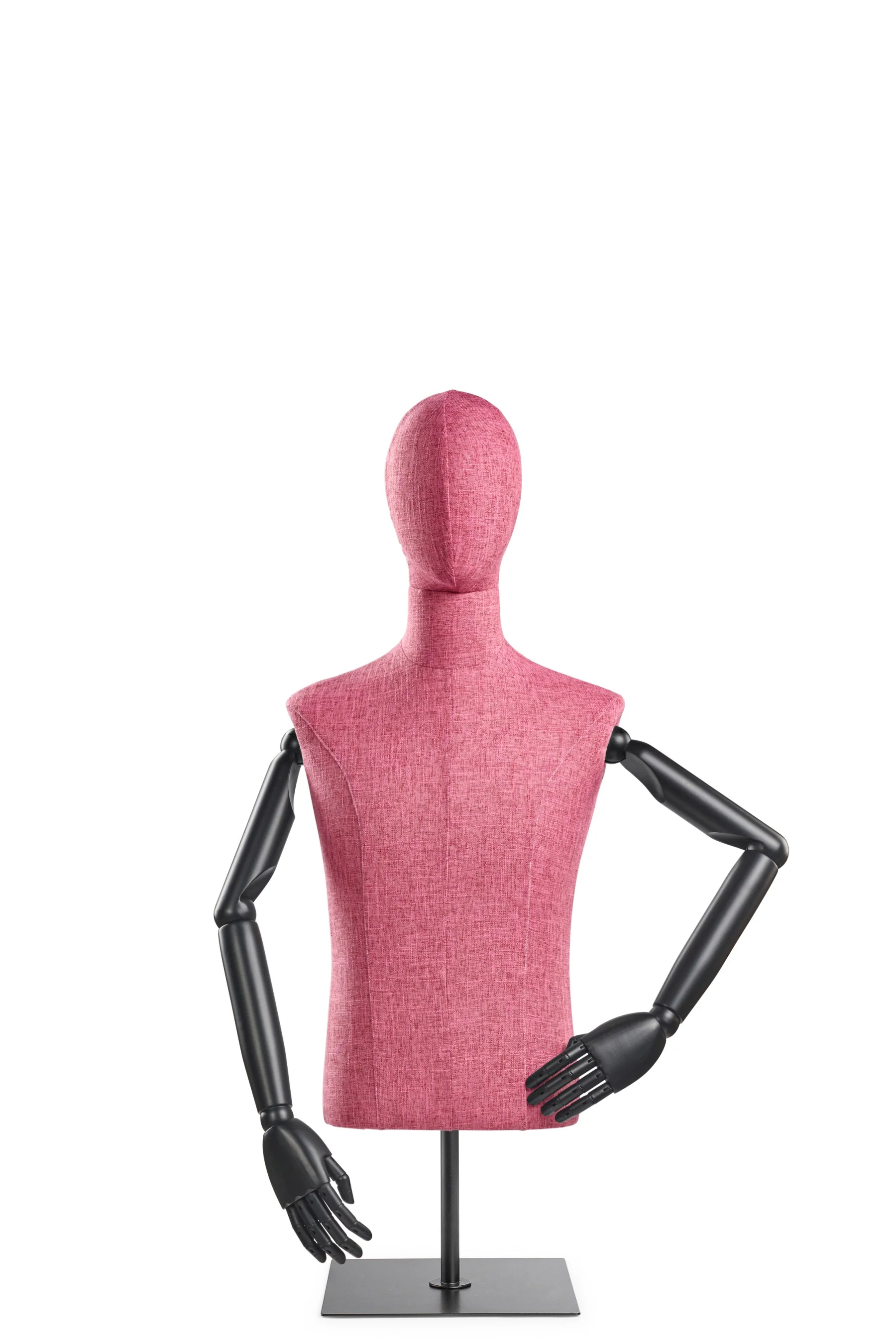 Male Display Dress Form on Metal Tabletop Base (Head & Arms Version) - Image 62