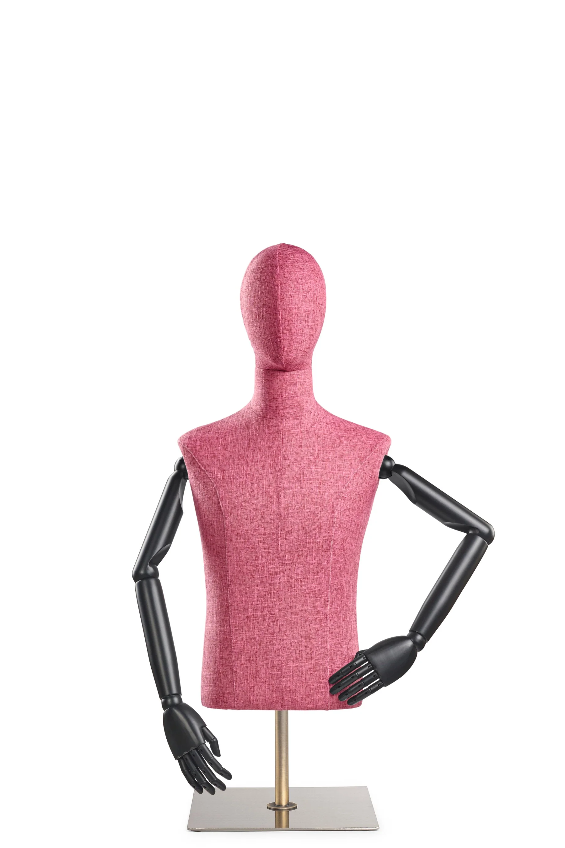 Male Display Dress Form on Metal Tabletop Base (Head & Arms Version) - Image 63