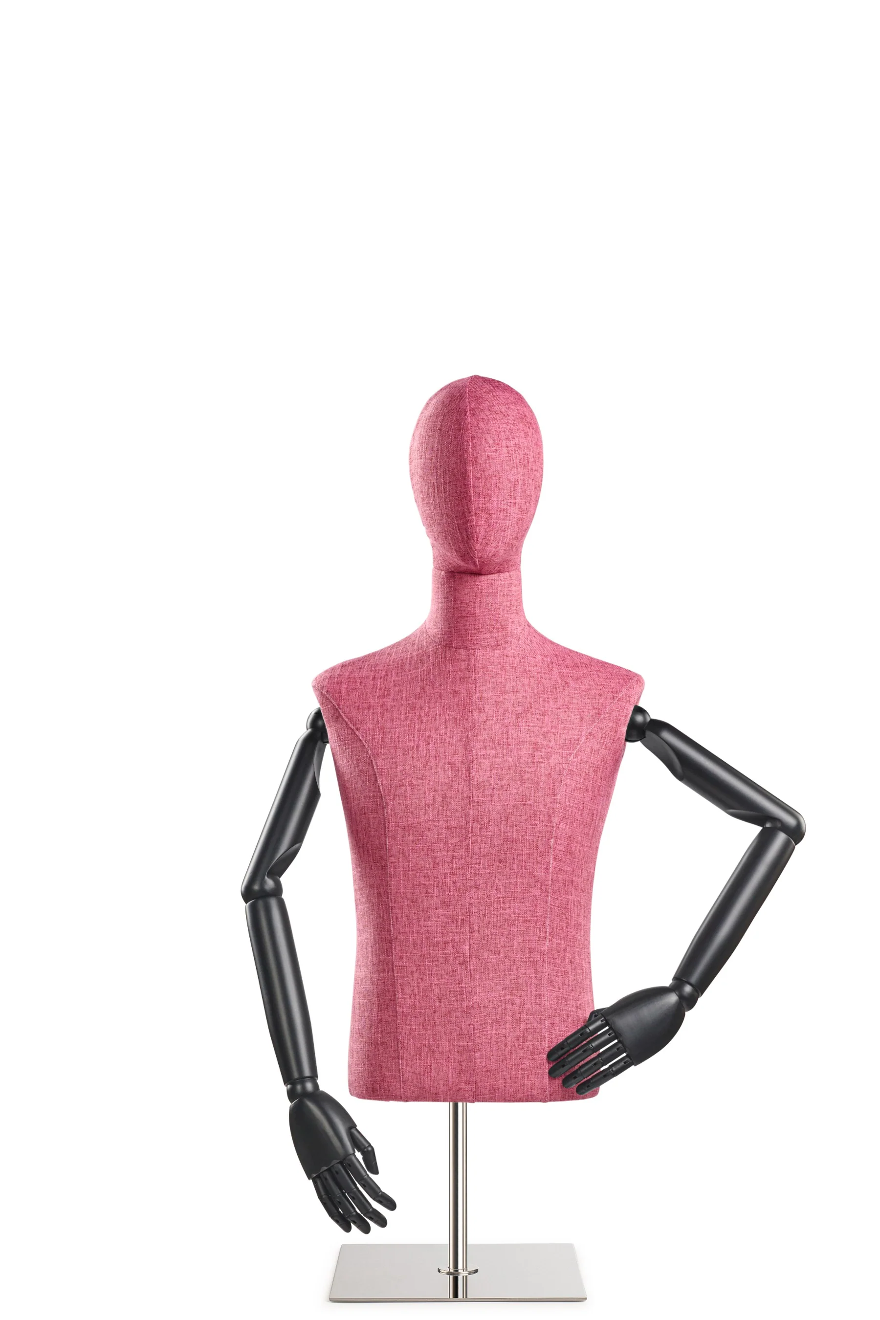 Male Display Dress Form on Metal Tabletop Base (Head & Arms Version) - Image 64