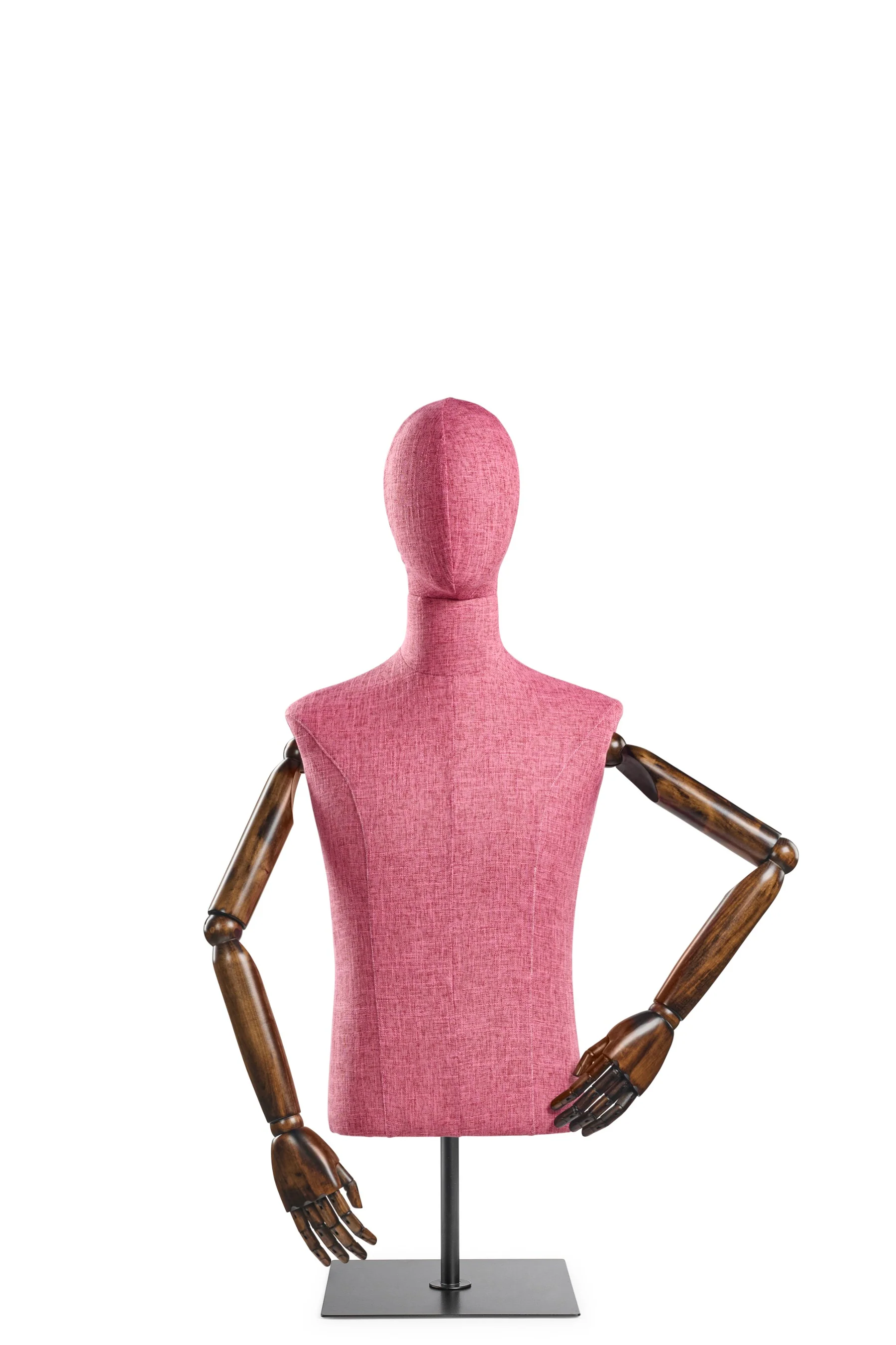 Male Display Dress Form on Metal Tabletop Base (Head & Arms Version) - Image 65