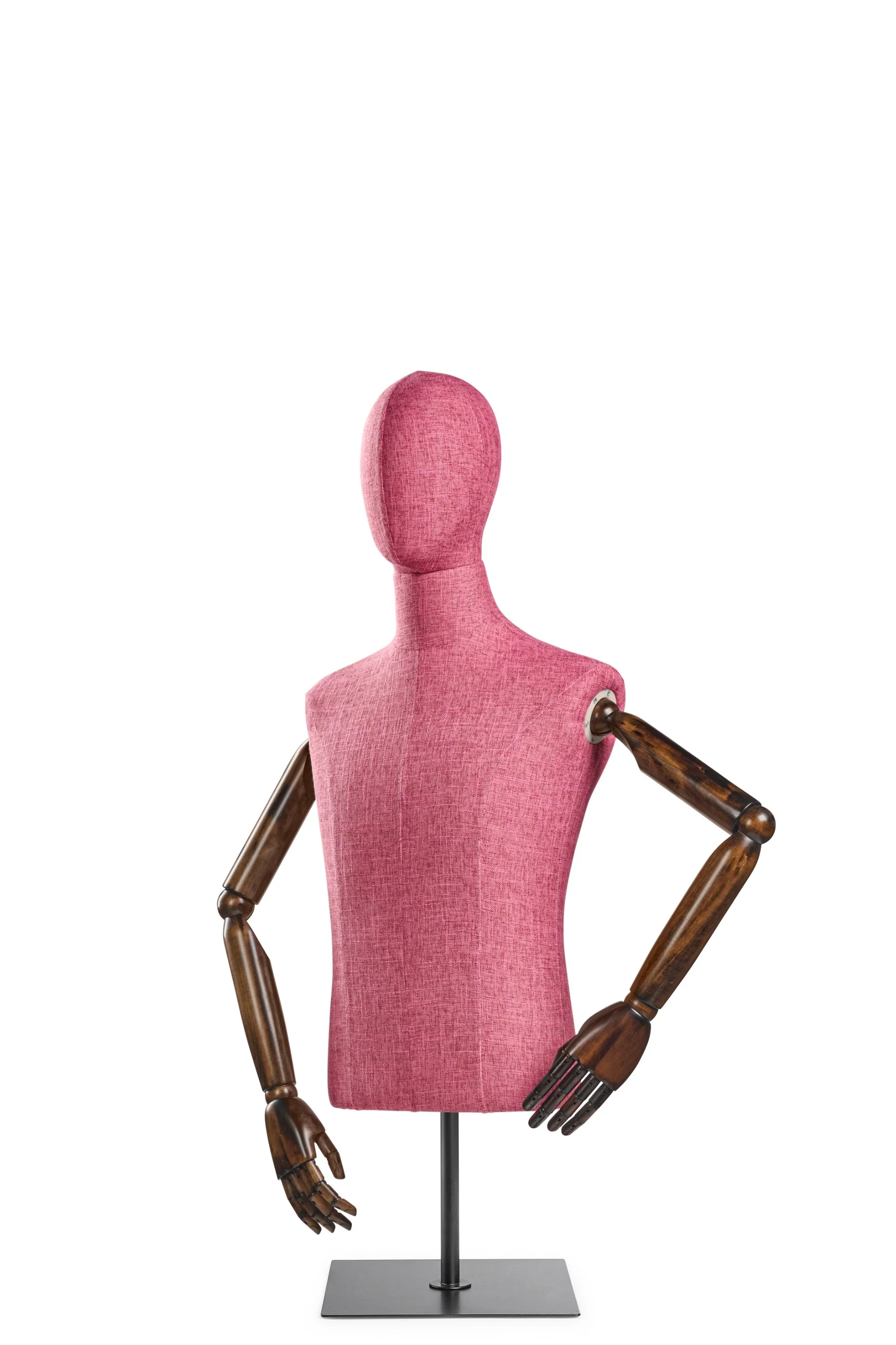 Male Display Dress Form on Metal Tabletop Base (Head & Arms Version) - Image 66