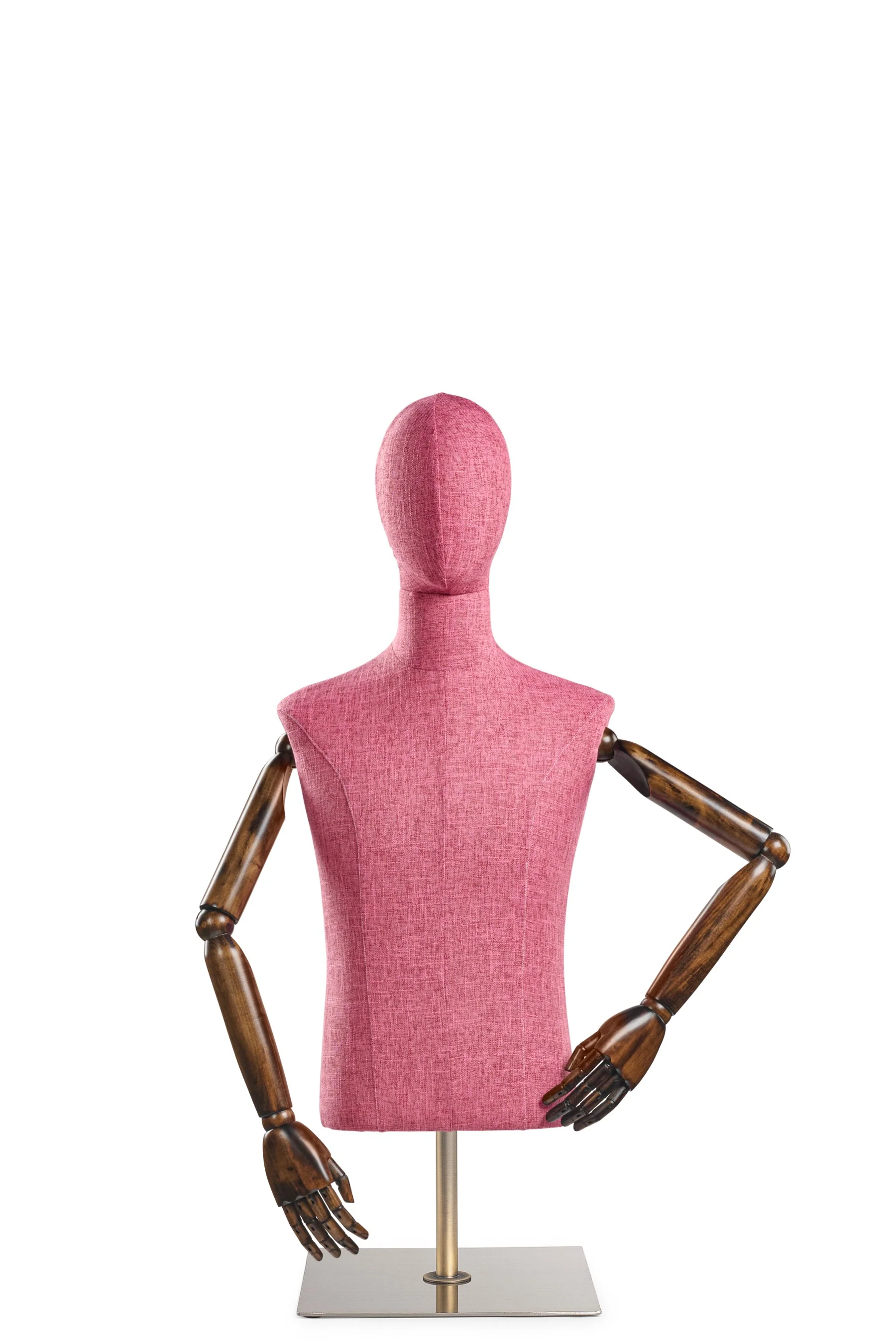 Male Display Dress Form on Metal Tabletop Base (Head & Arms Version) - Image 67