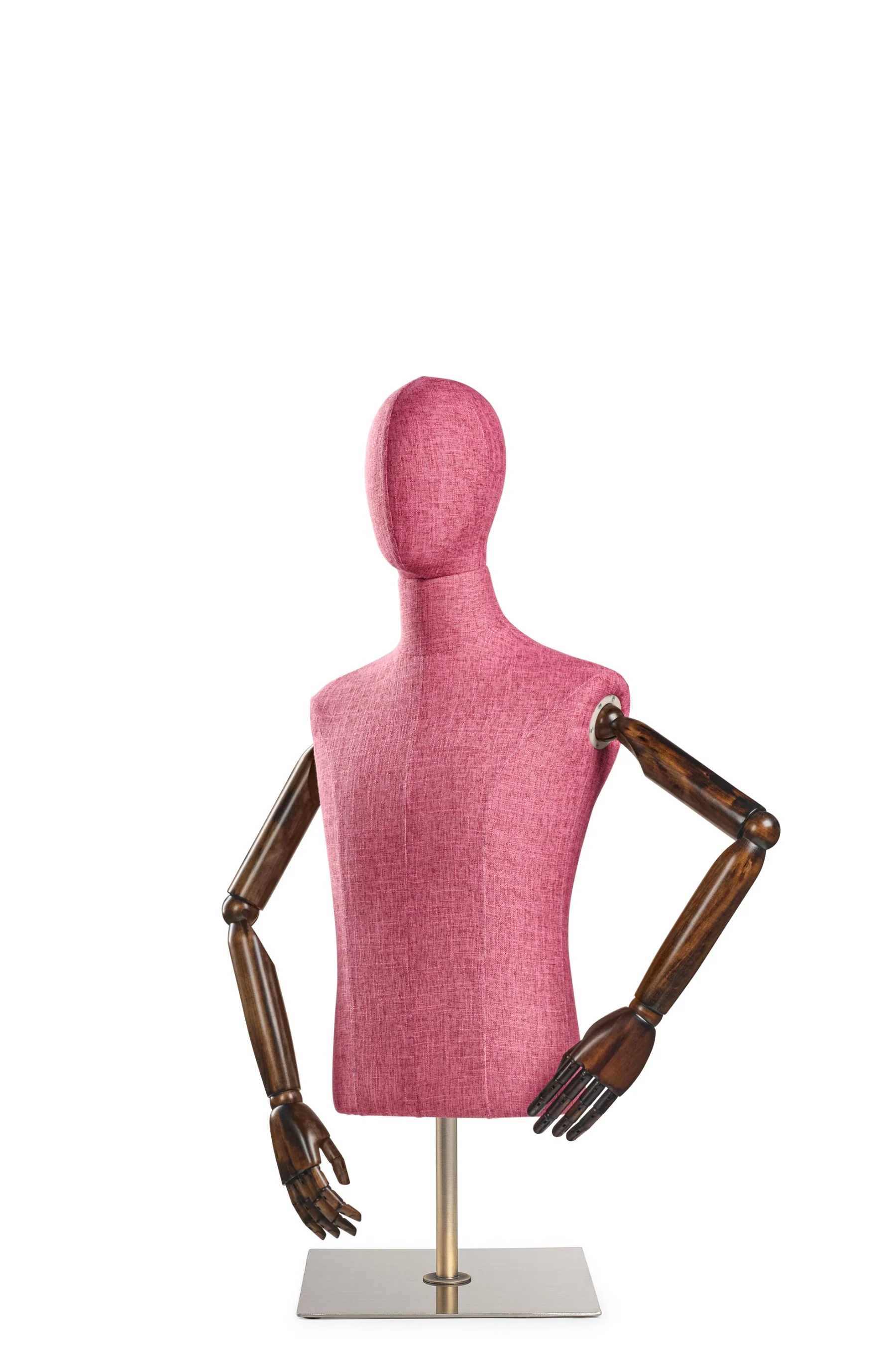 Male Display Dress Form on Metal Tabletop Base (Head & Arms Version) - Image 68