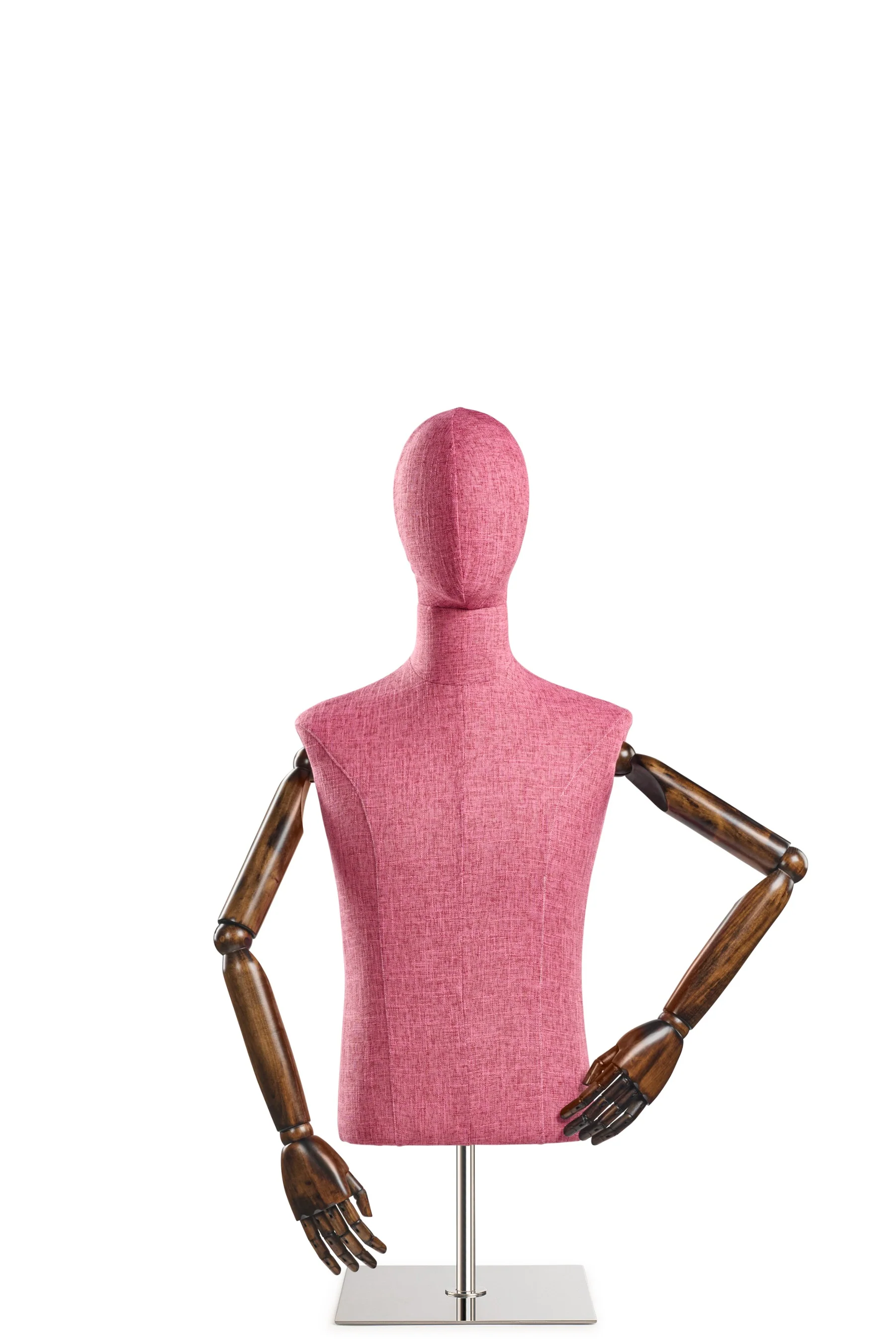 Male Display Dress Form on Metal Tabletop Base (Head & Arms Version) - Image 69