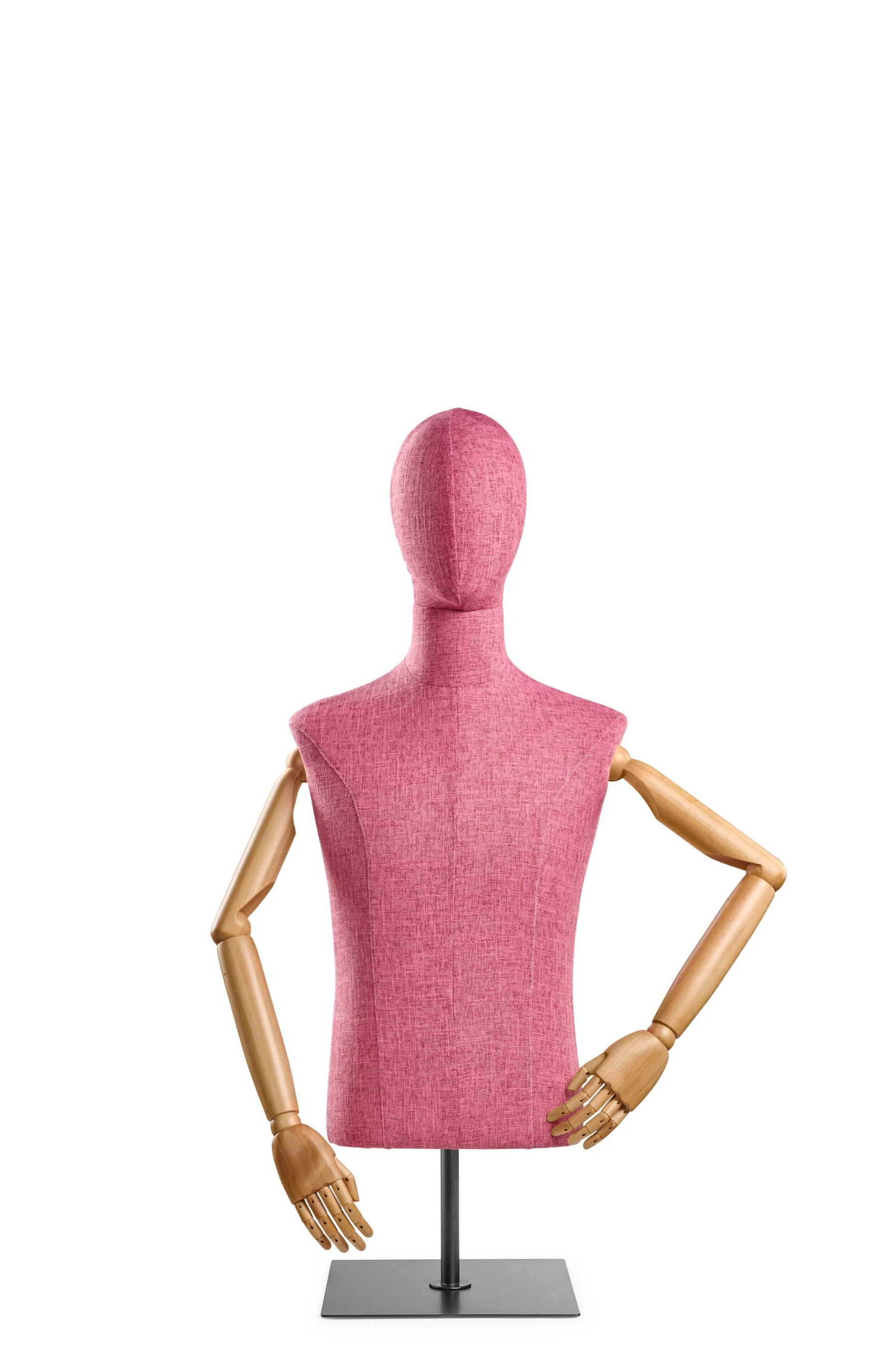 Male Display Dress Form on Metal Tabletop Base (Head & Arms Version) - Image 71