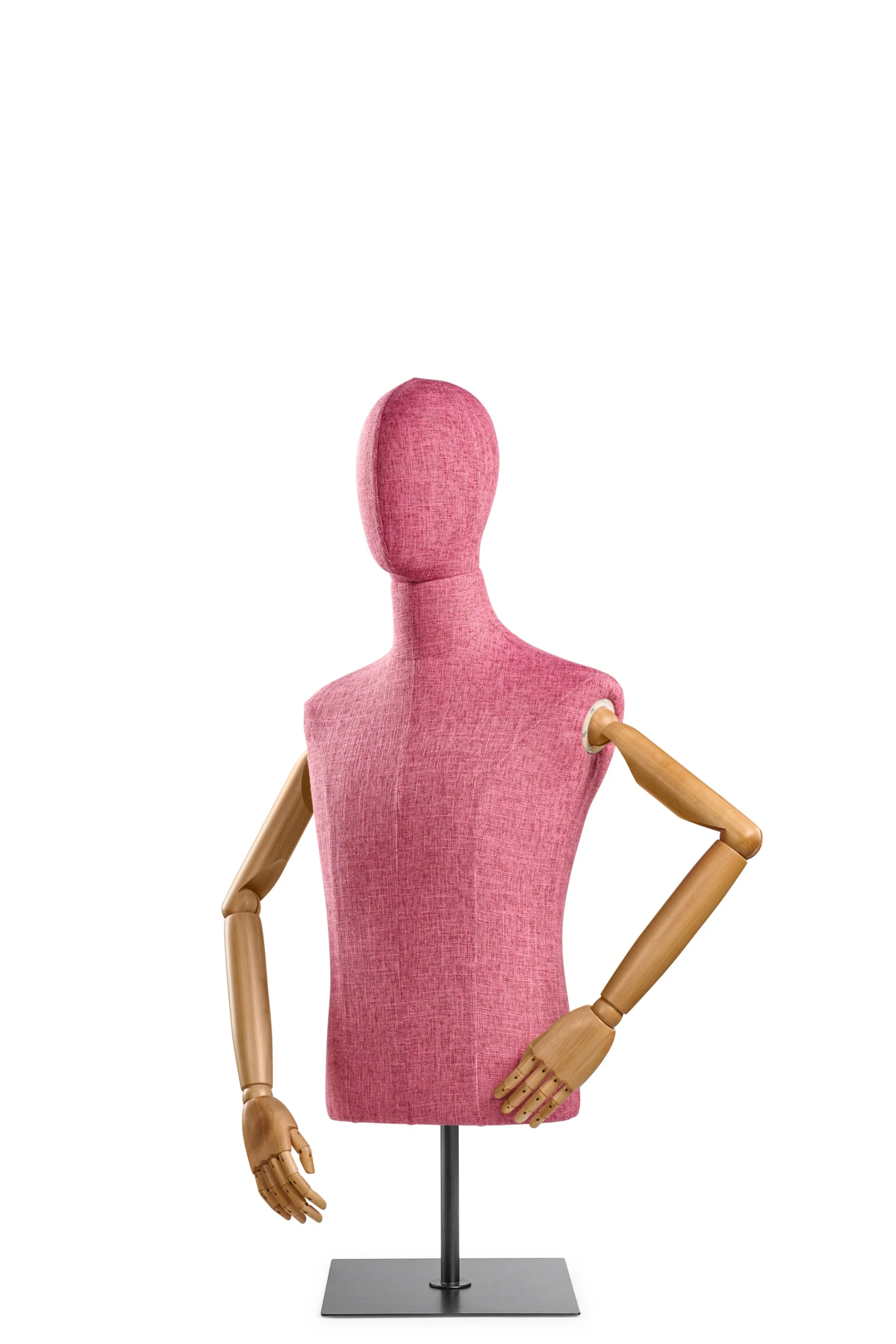 Male Display Dress Form on Metal Tabletop Base (Head & Arms Version) - Image 72